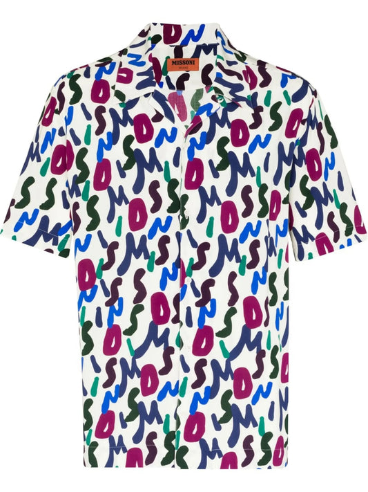 all-over logo short-sleeve shirt