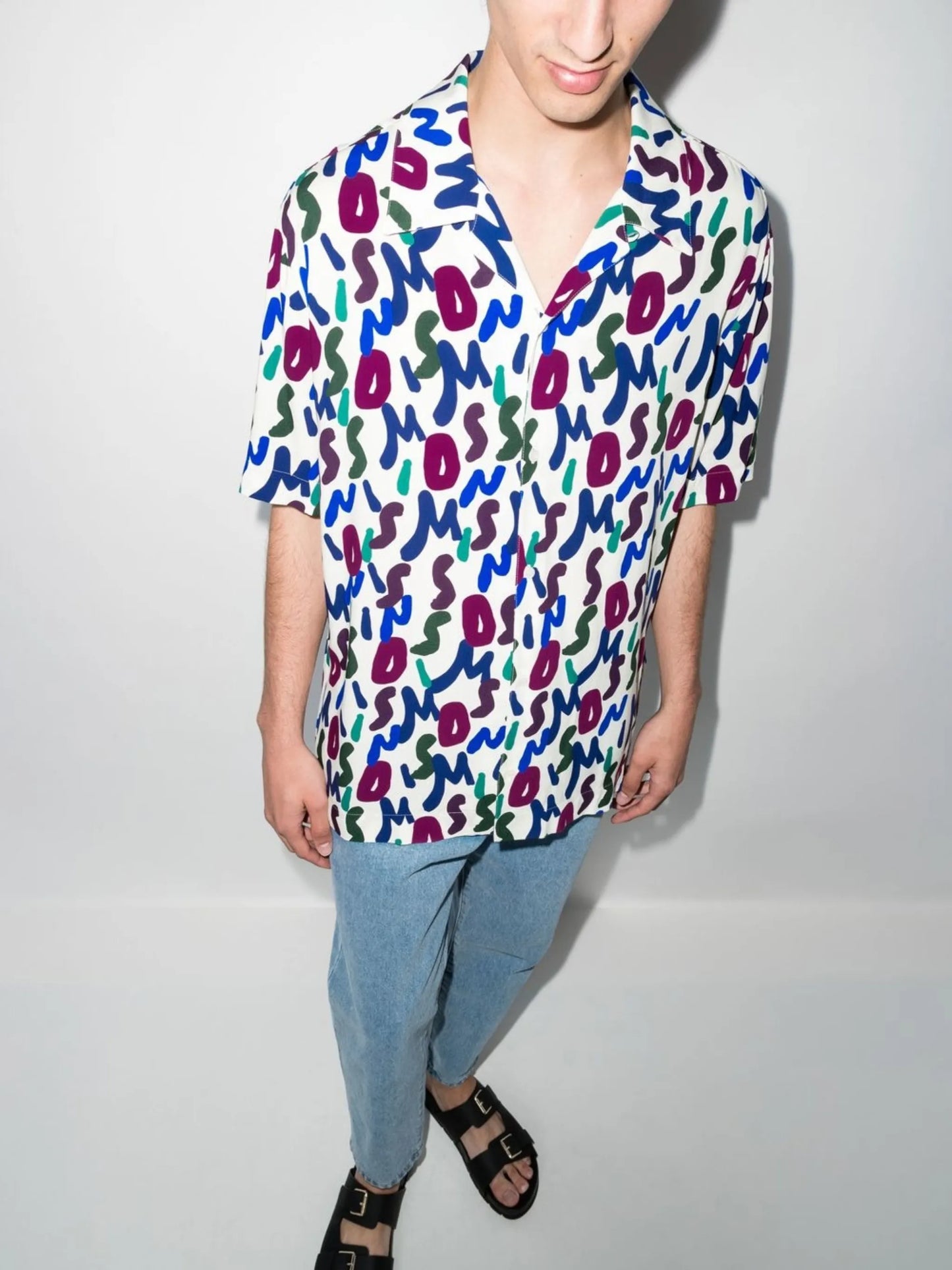 all-over logo short-sleeve shirt