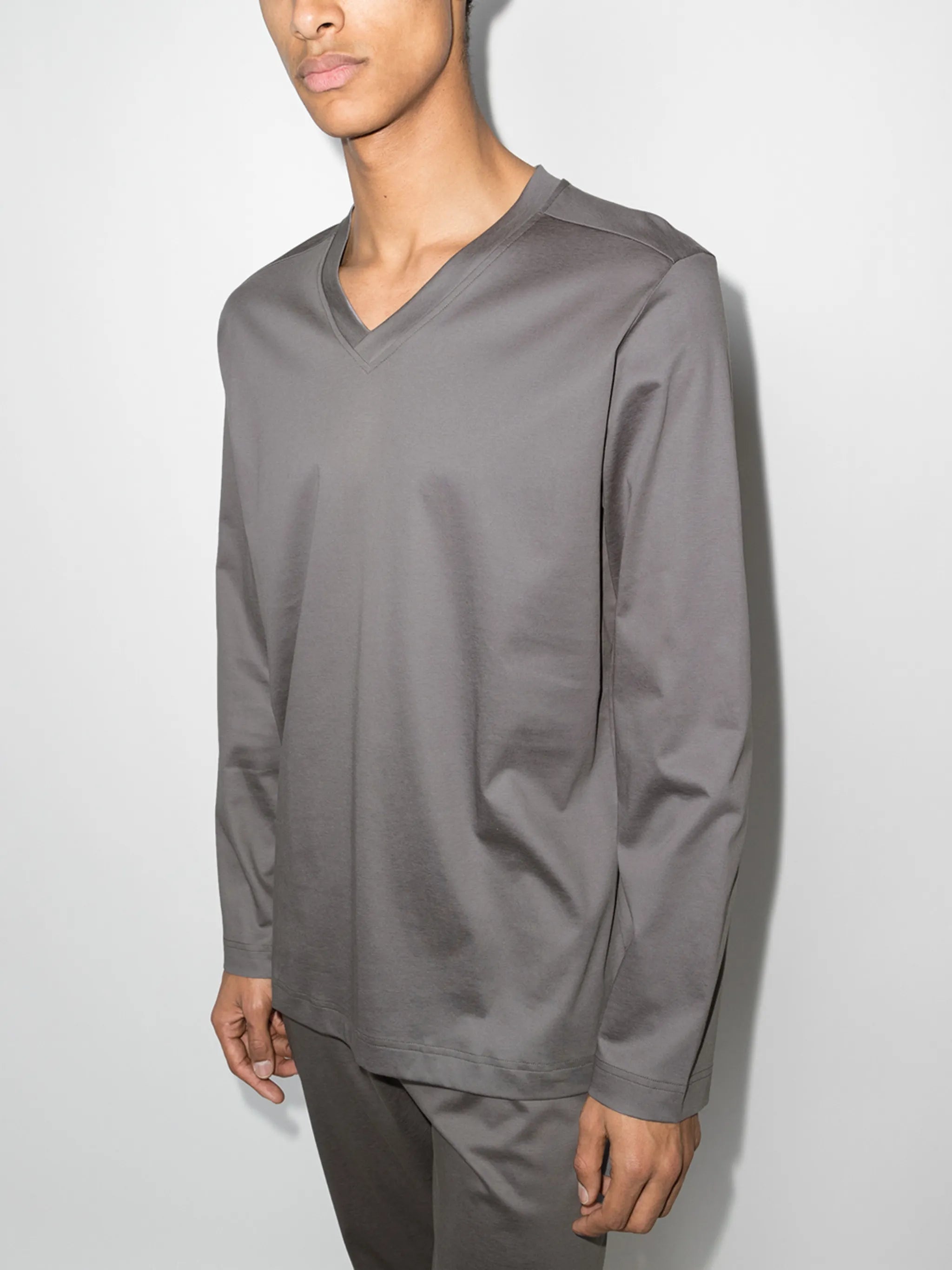 long-sleeve cotton T-shirt