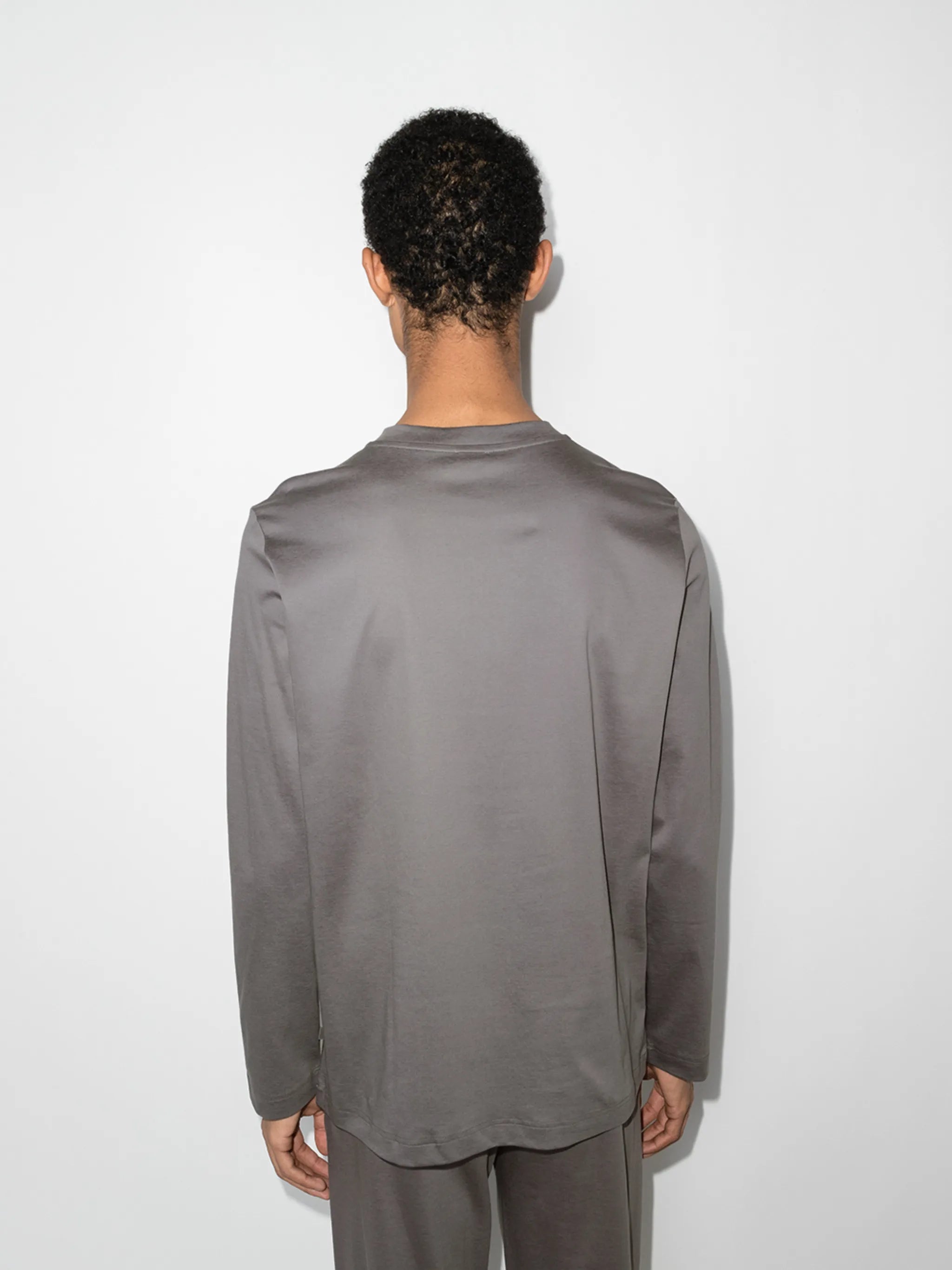 long-sleeve cotton T-shirt
