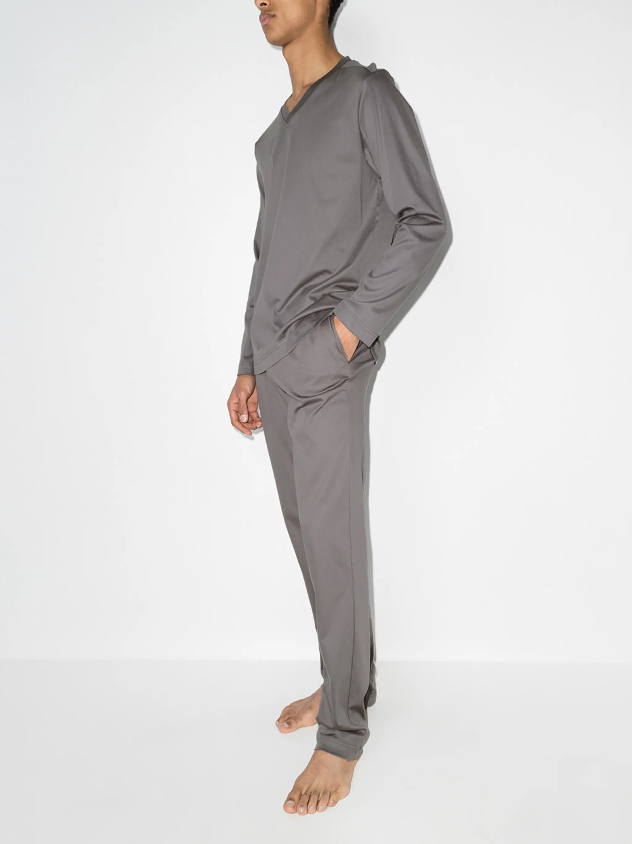 long-sleeve cotton T-shirt