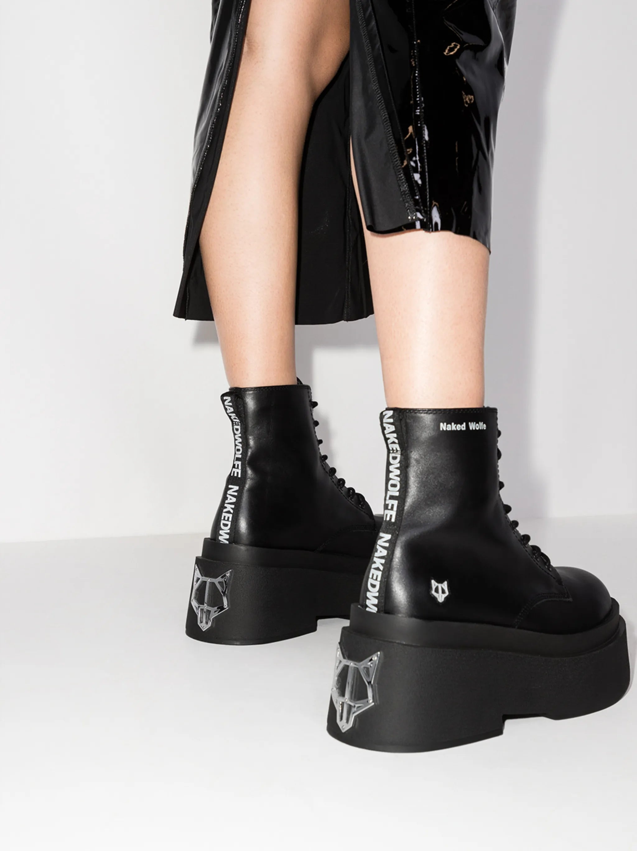 Saturn 160mm platform lace-up boots