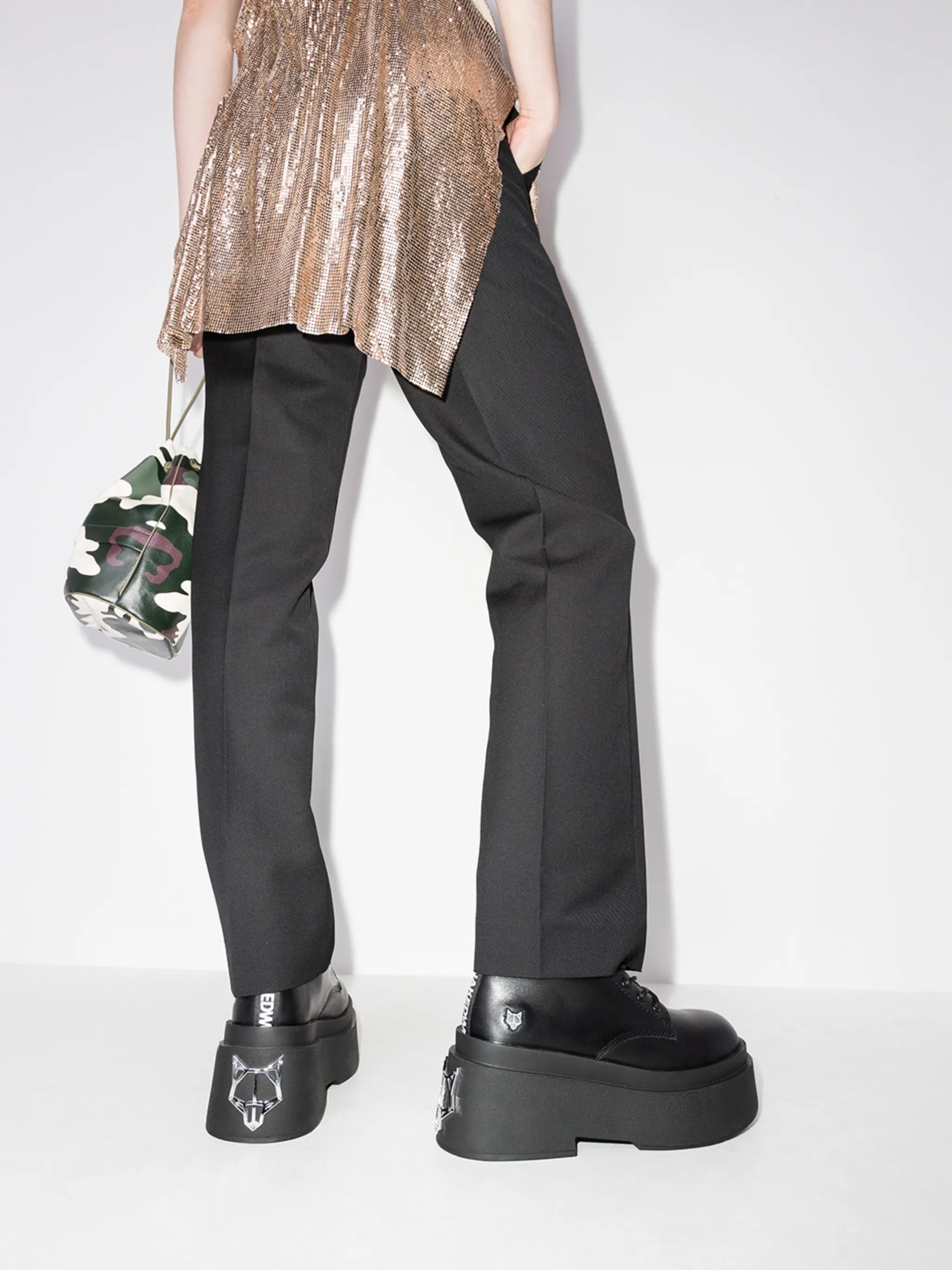 Saturn 160mm platform lace-up boots