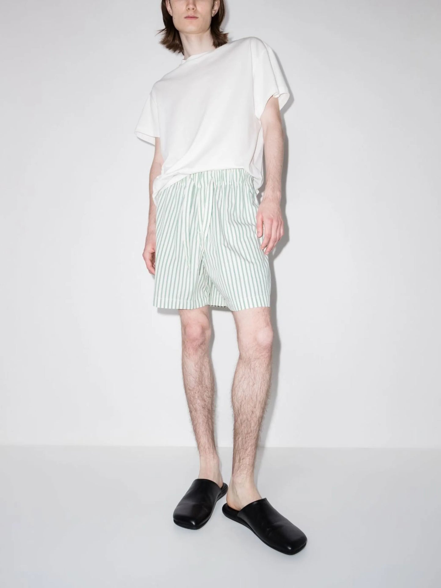 striped poplin pyjama shorts