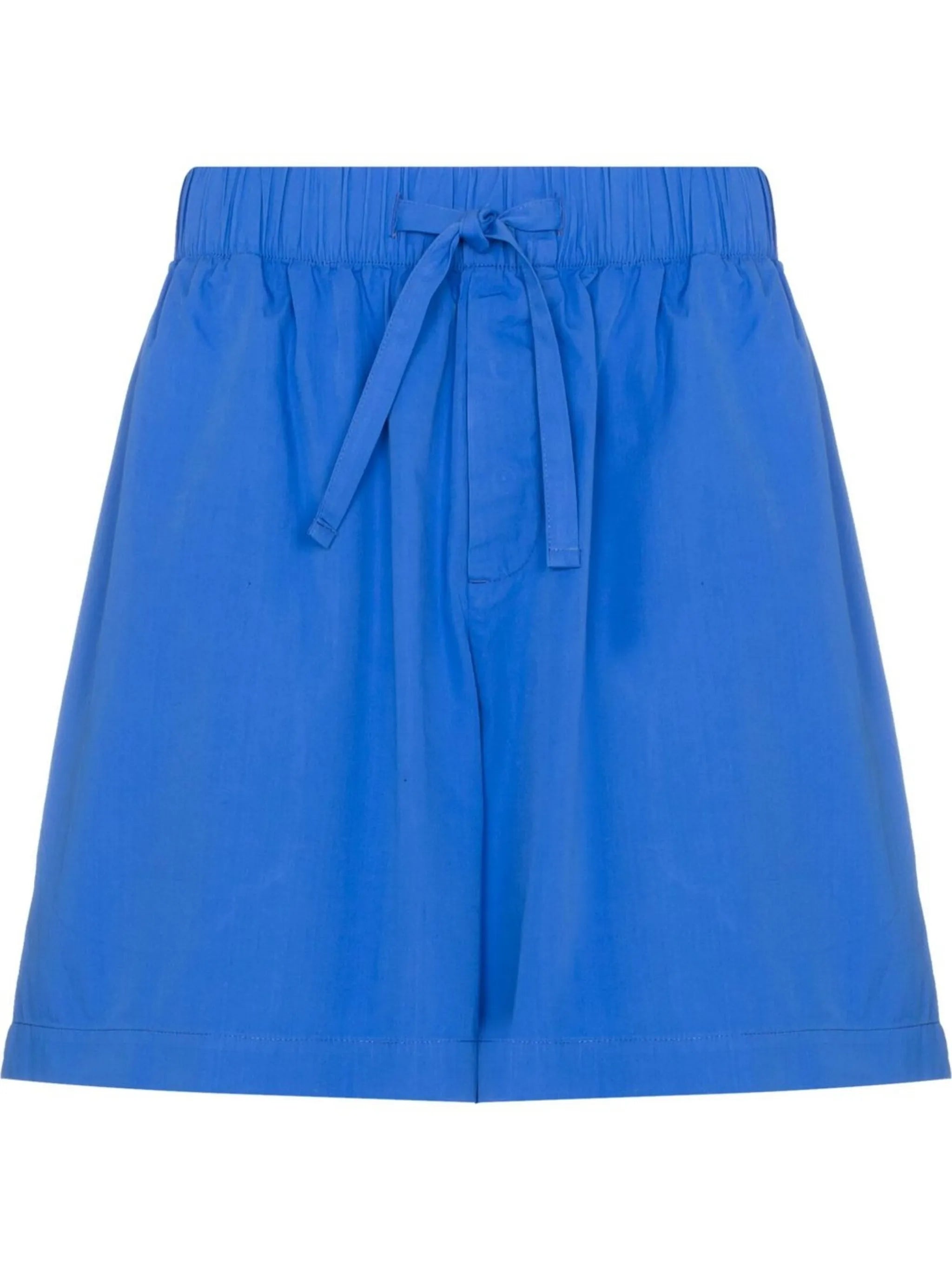 drawstring-waist pajama shorts