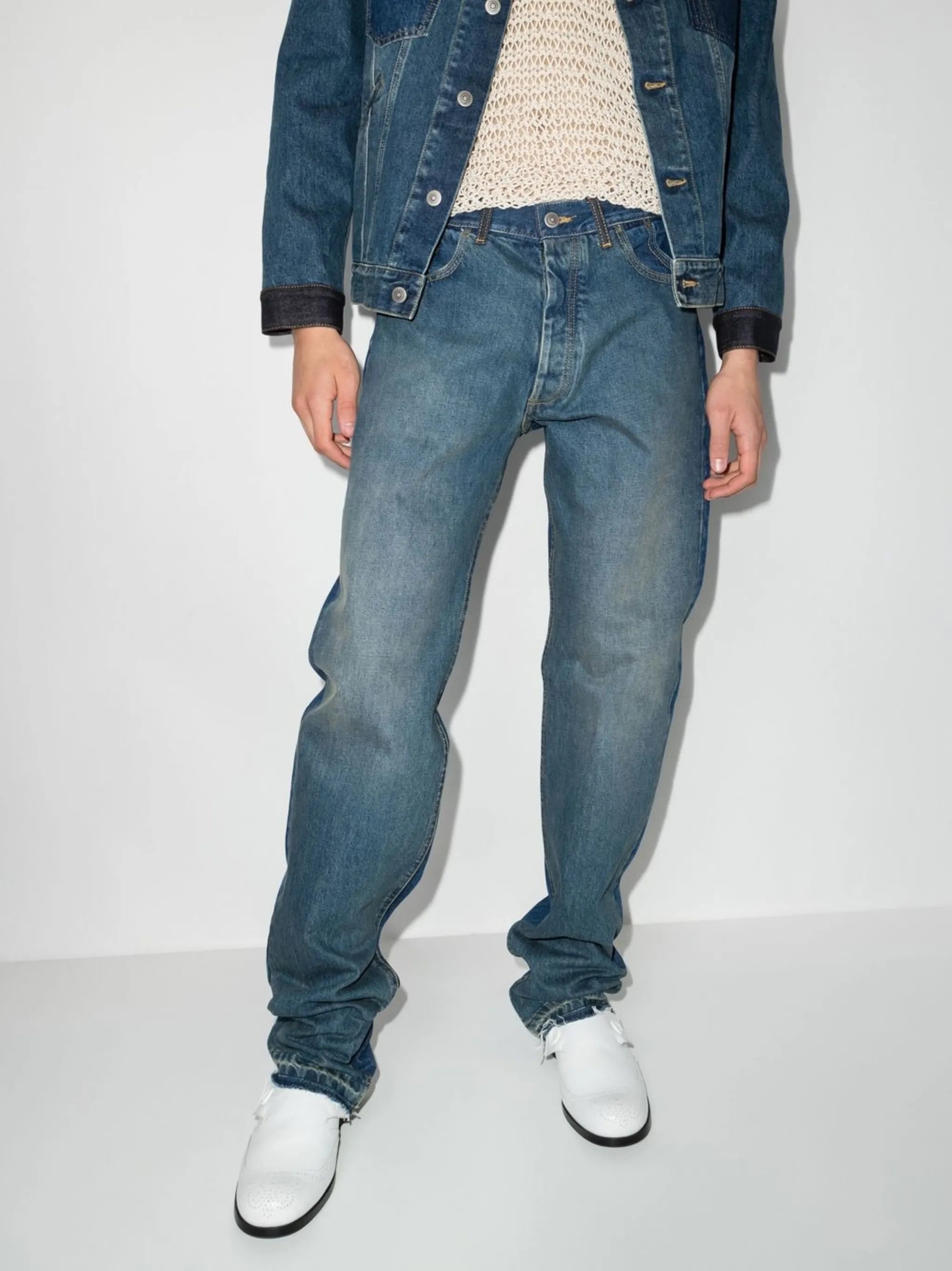 straight-leg jeans
