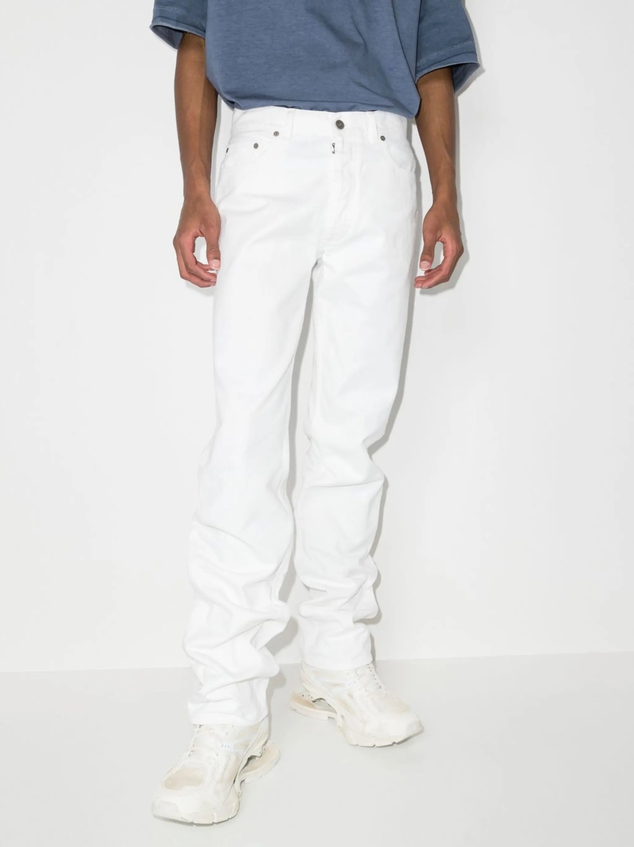 straight-leg cotton jeans