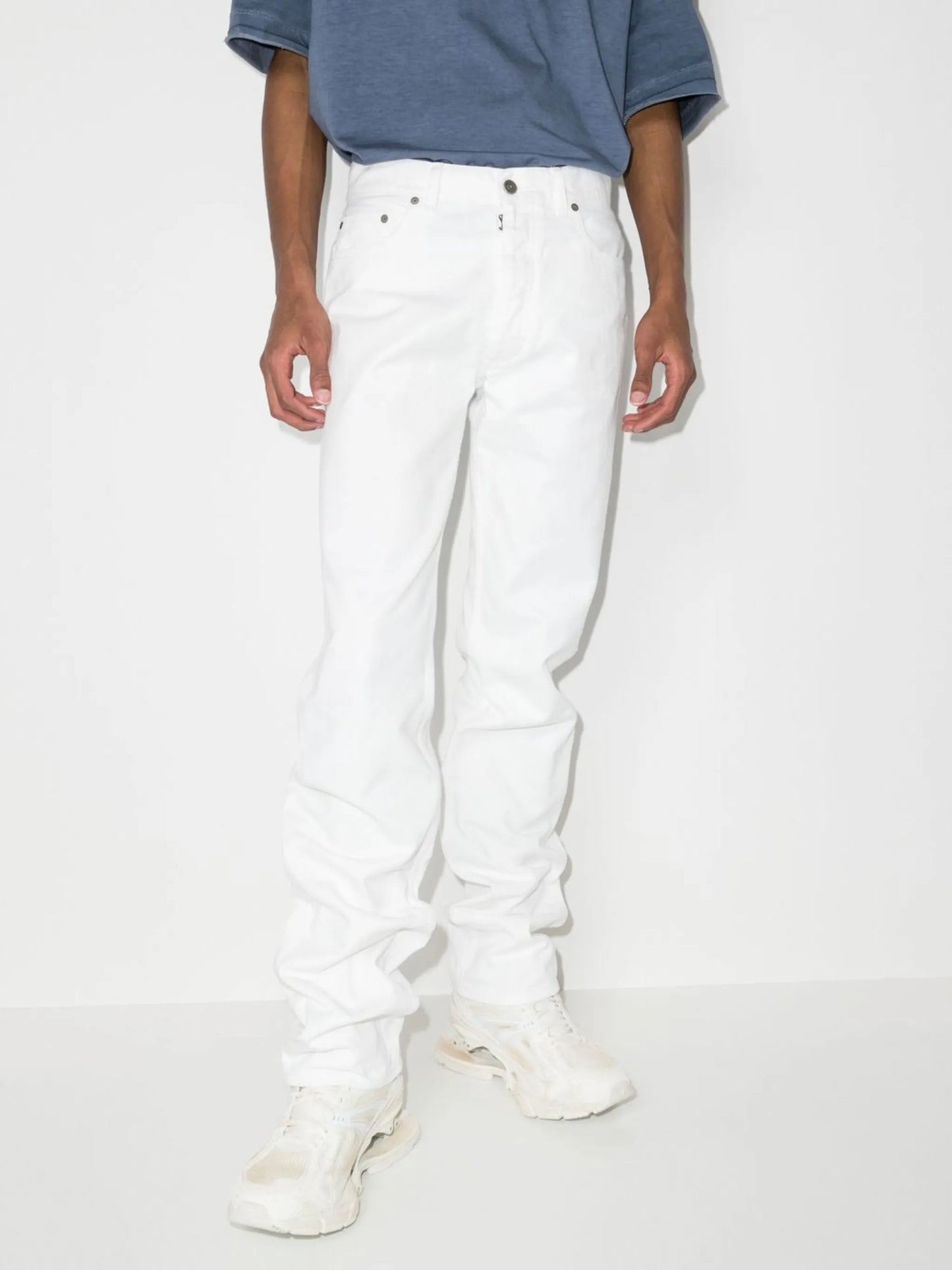 straight-leg cotton jeans
