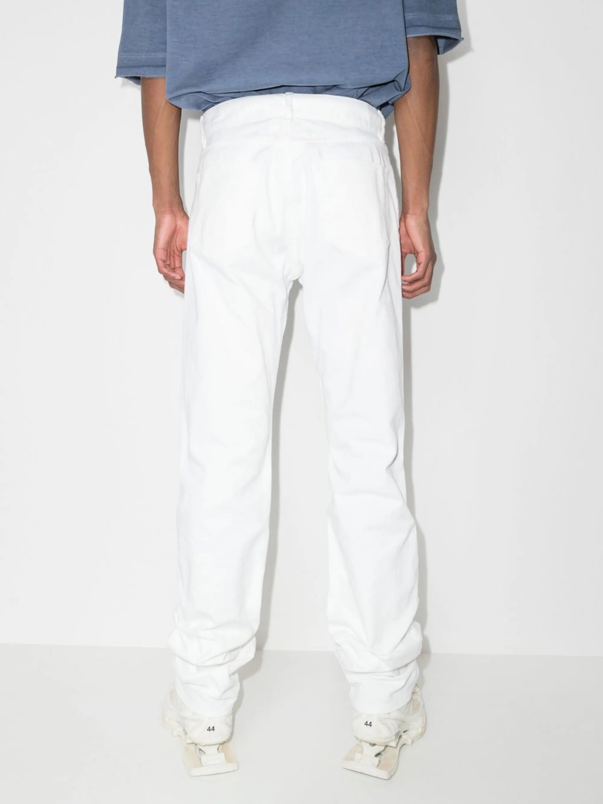 straight-leg cotton jeans