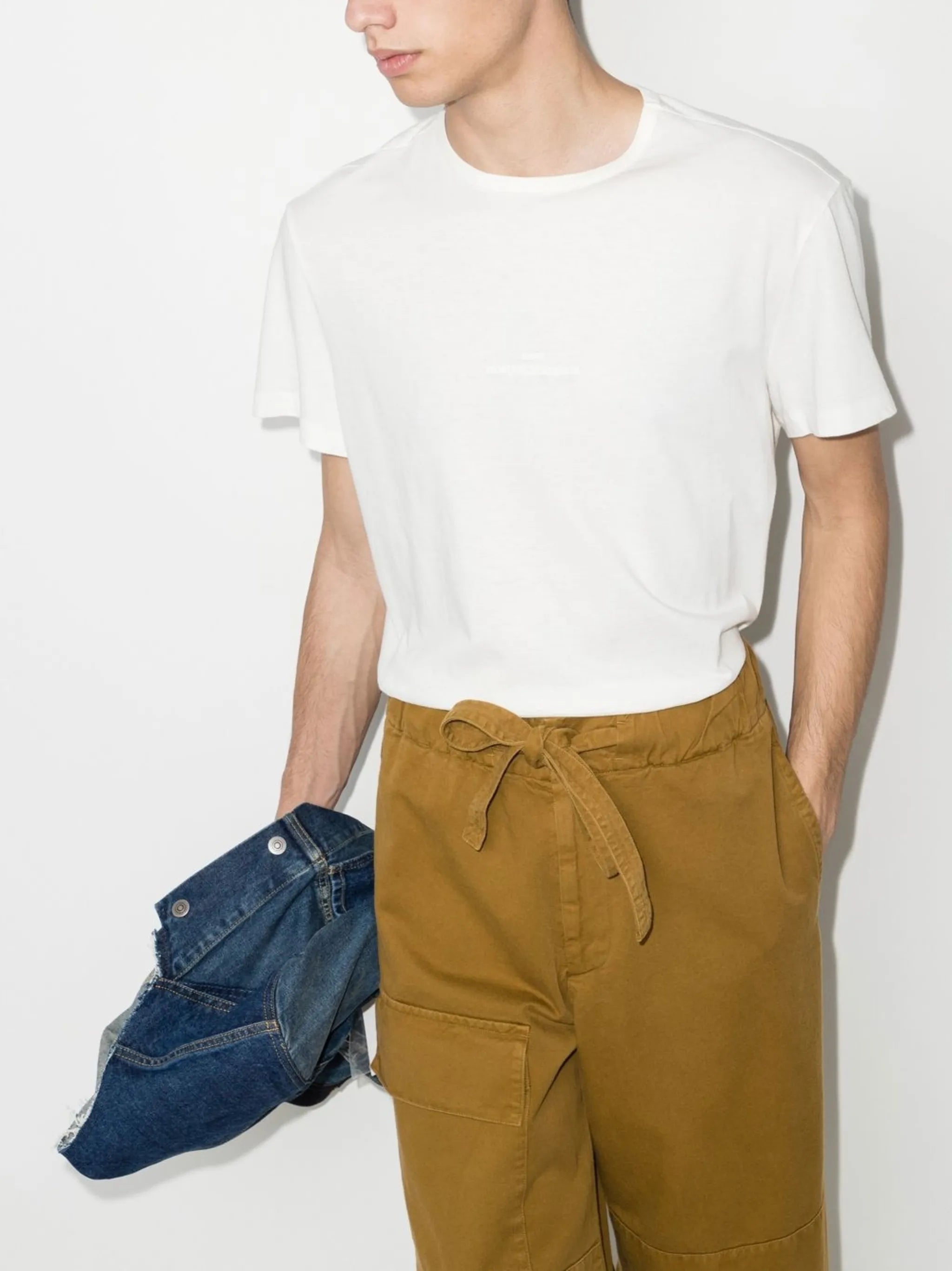 logo-embroidered jersey T-shirt