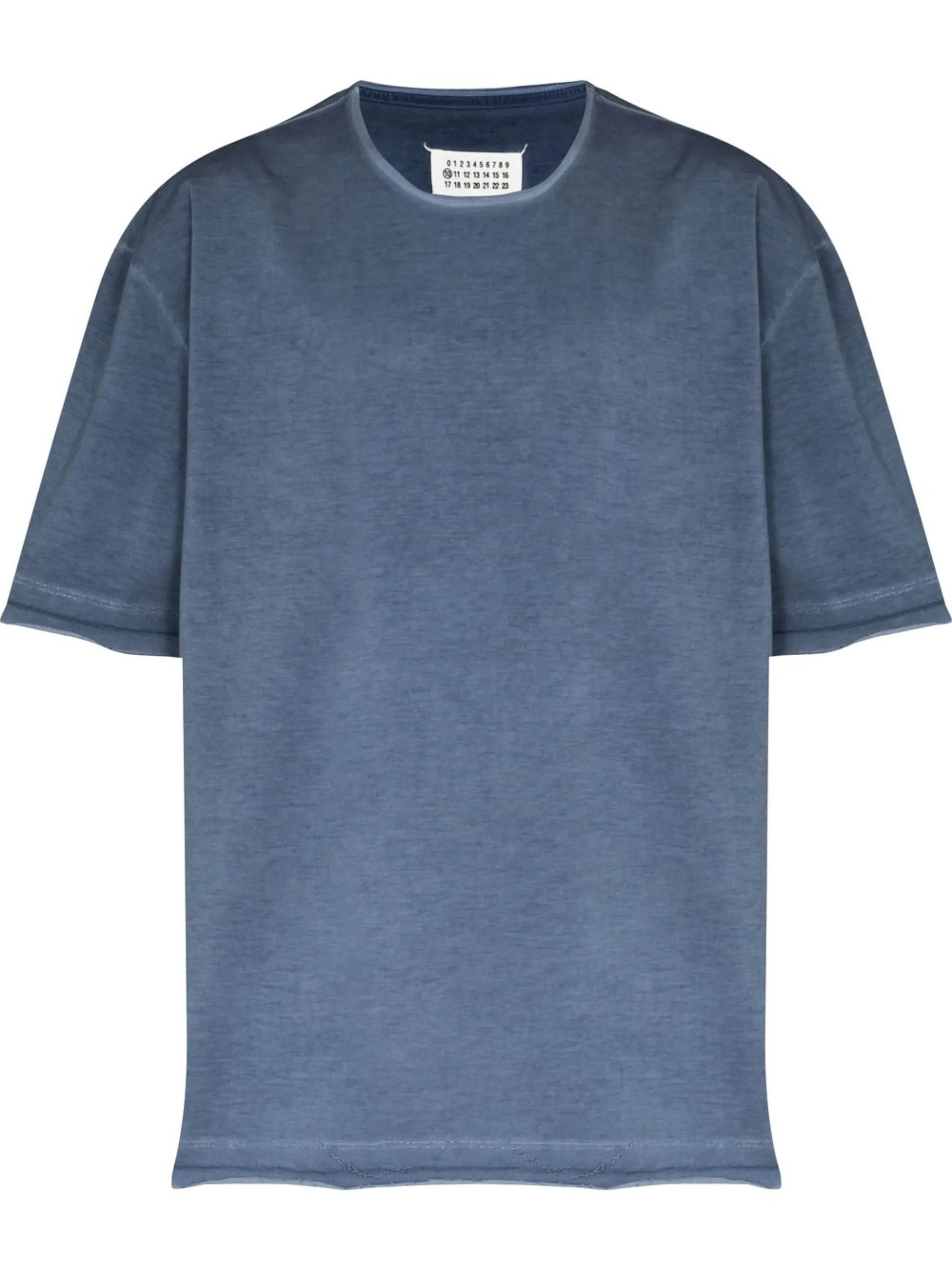 raw-edge cotton T-shirt