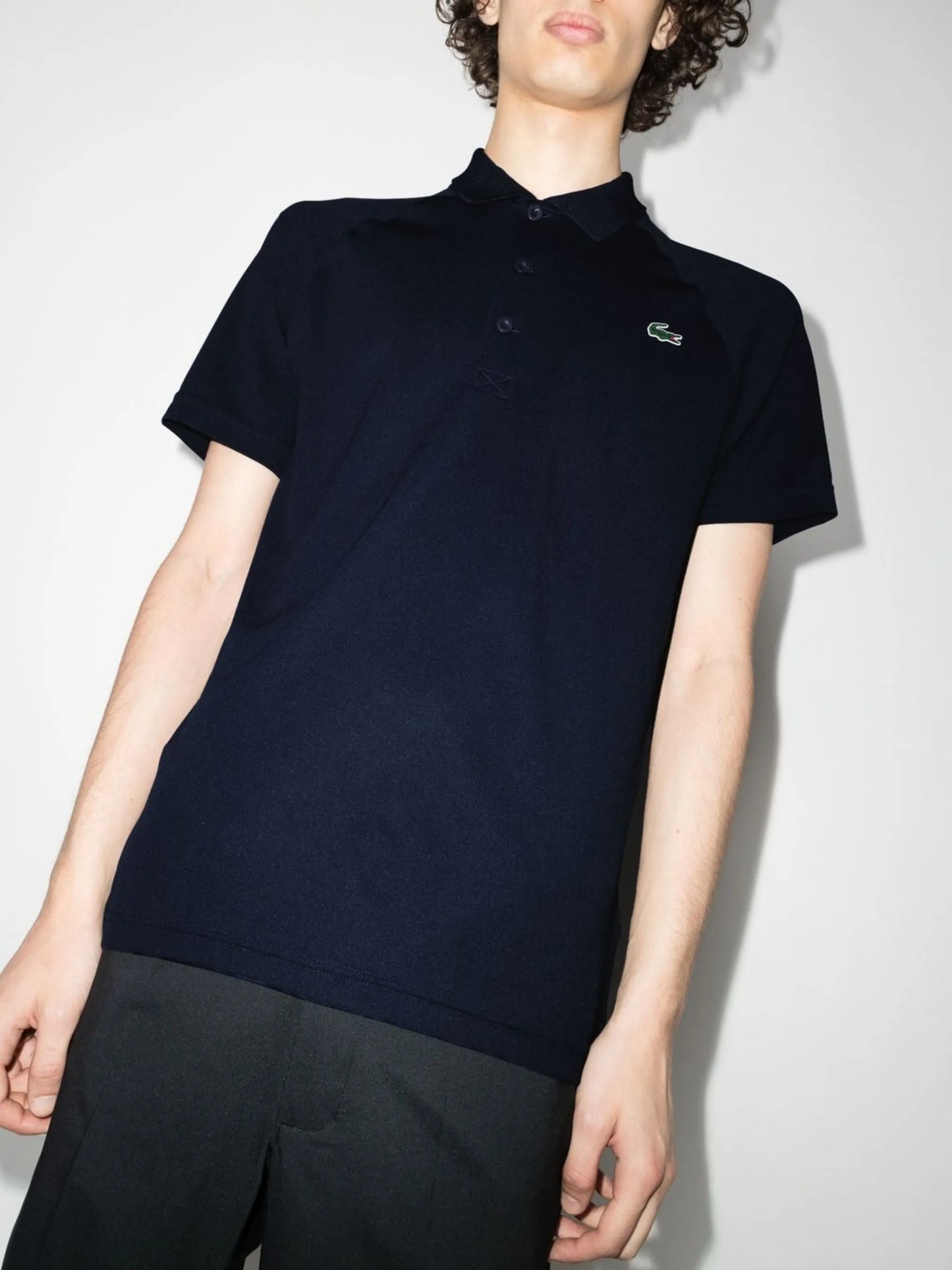 logo-patch short-sleeved polo shirt