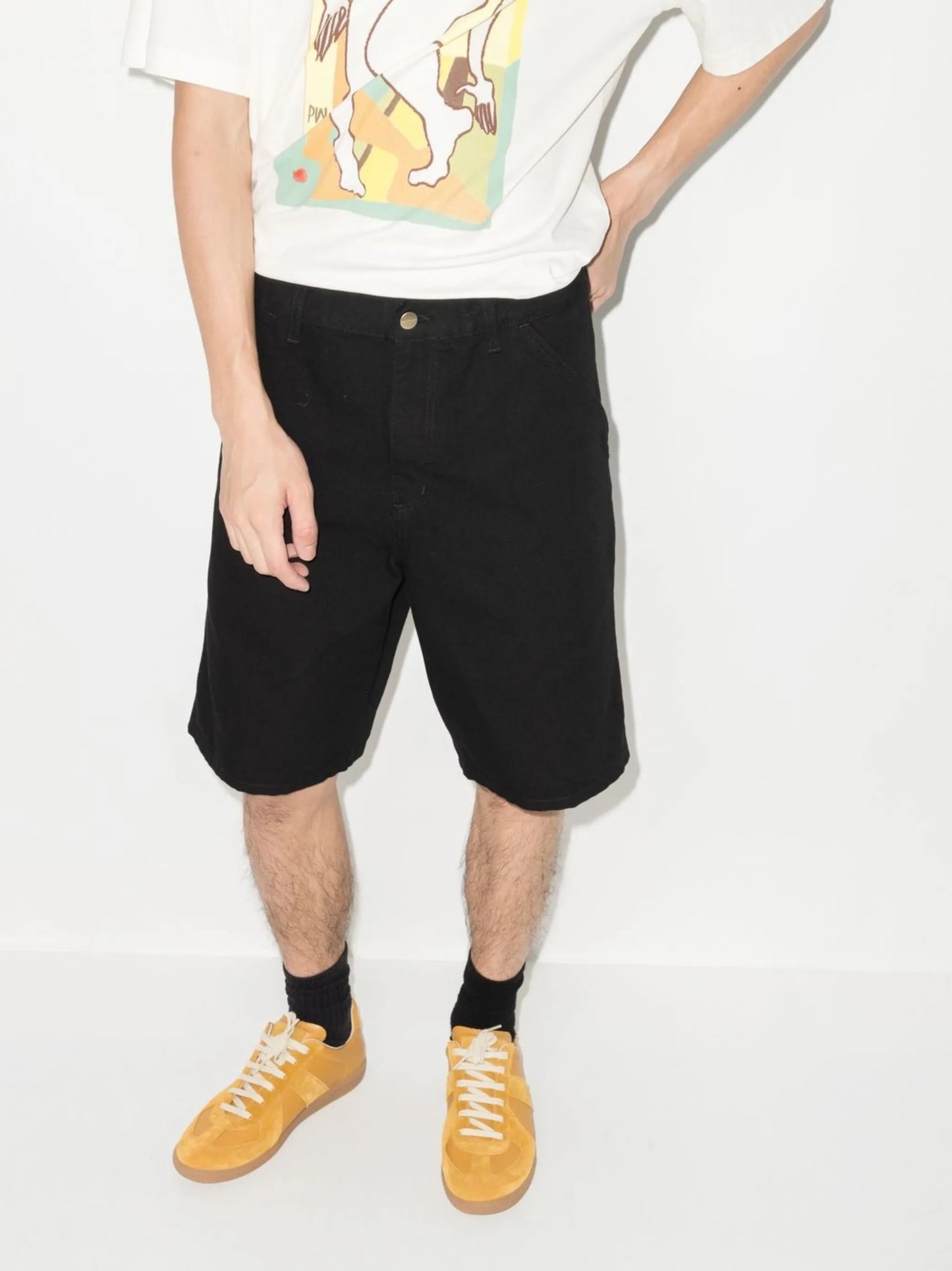 Single Knee bermuda shorts