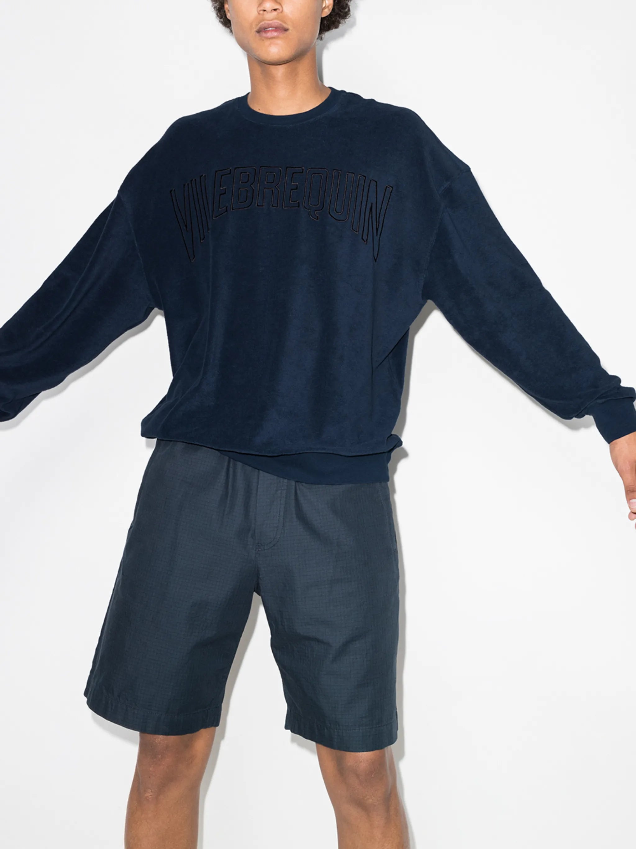 terrycloth logo-embroidered sweatshirt