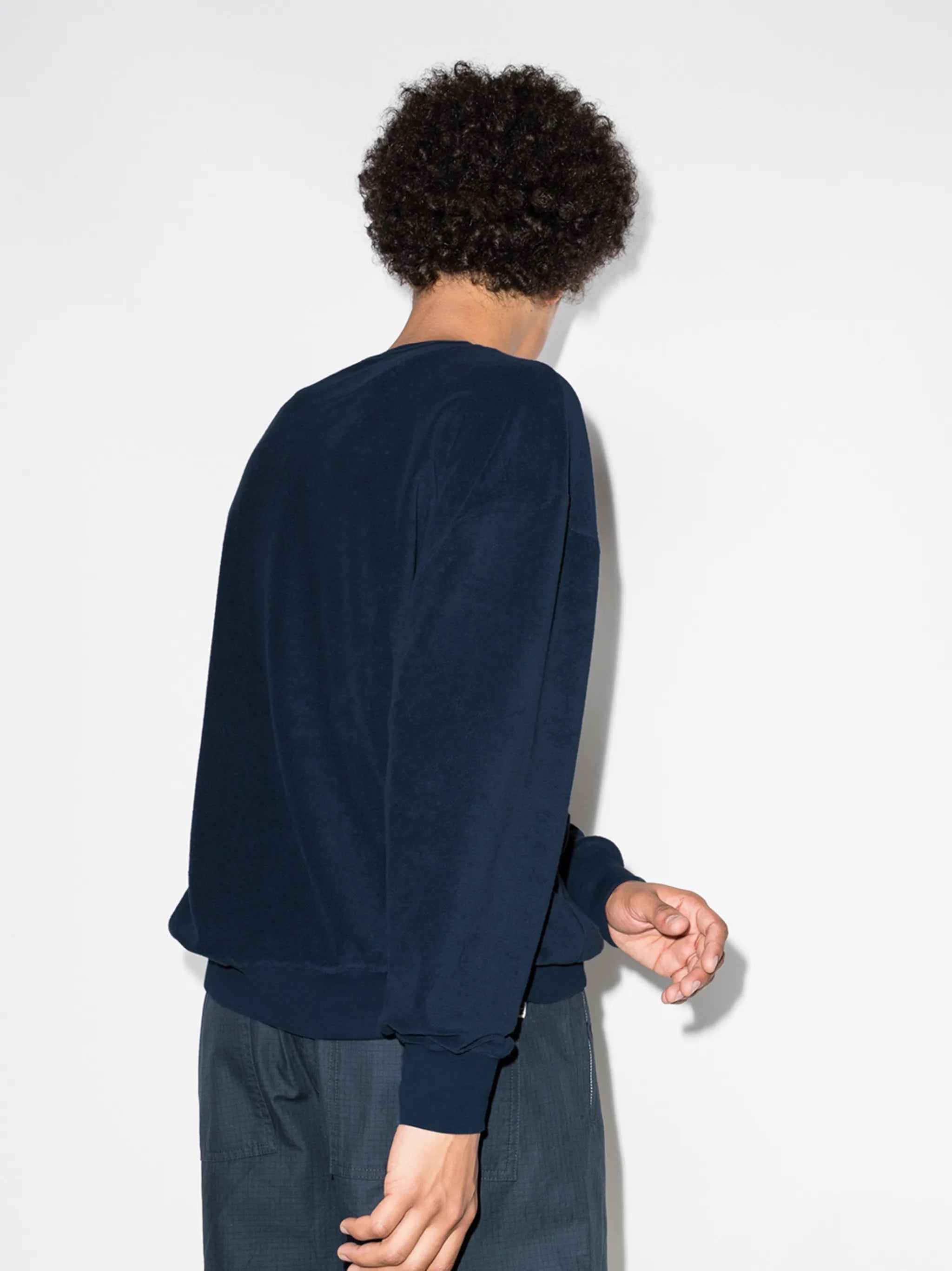 terrycloth logo-embroidered sweatshirt
