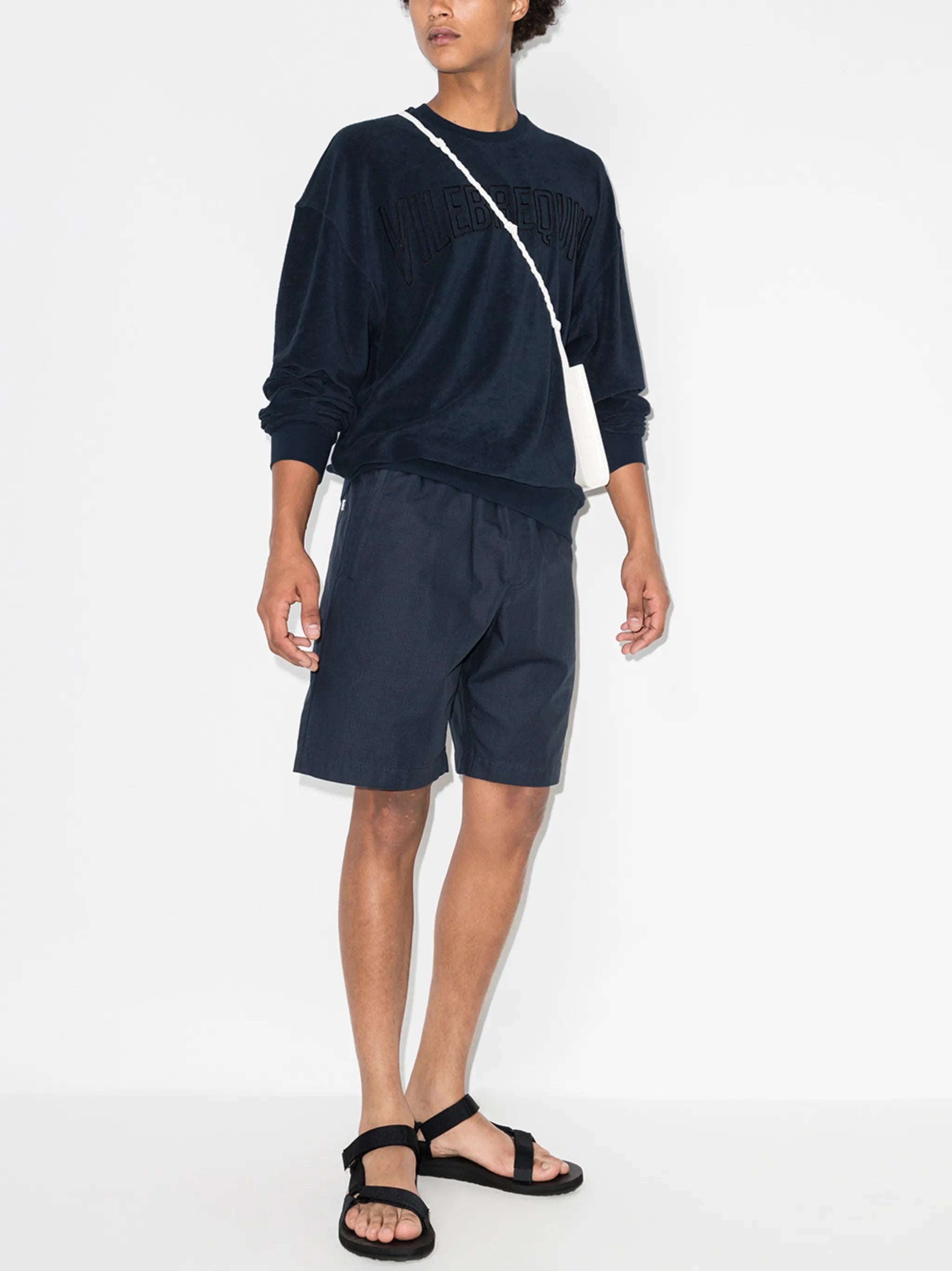 terrycloth logo-embroidered sweatshirt