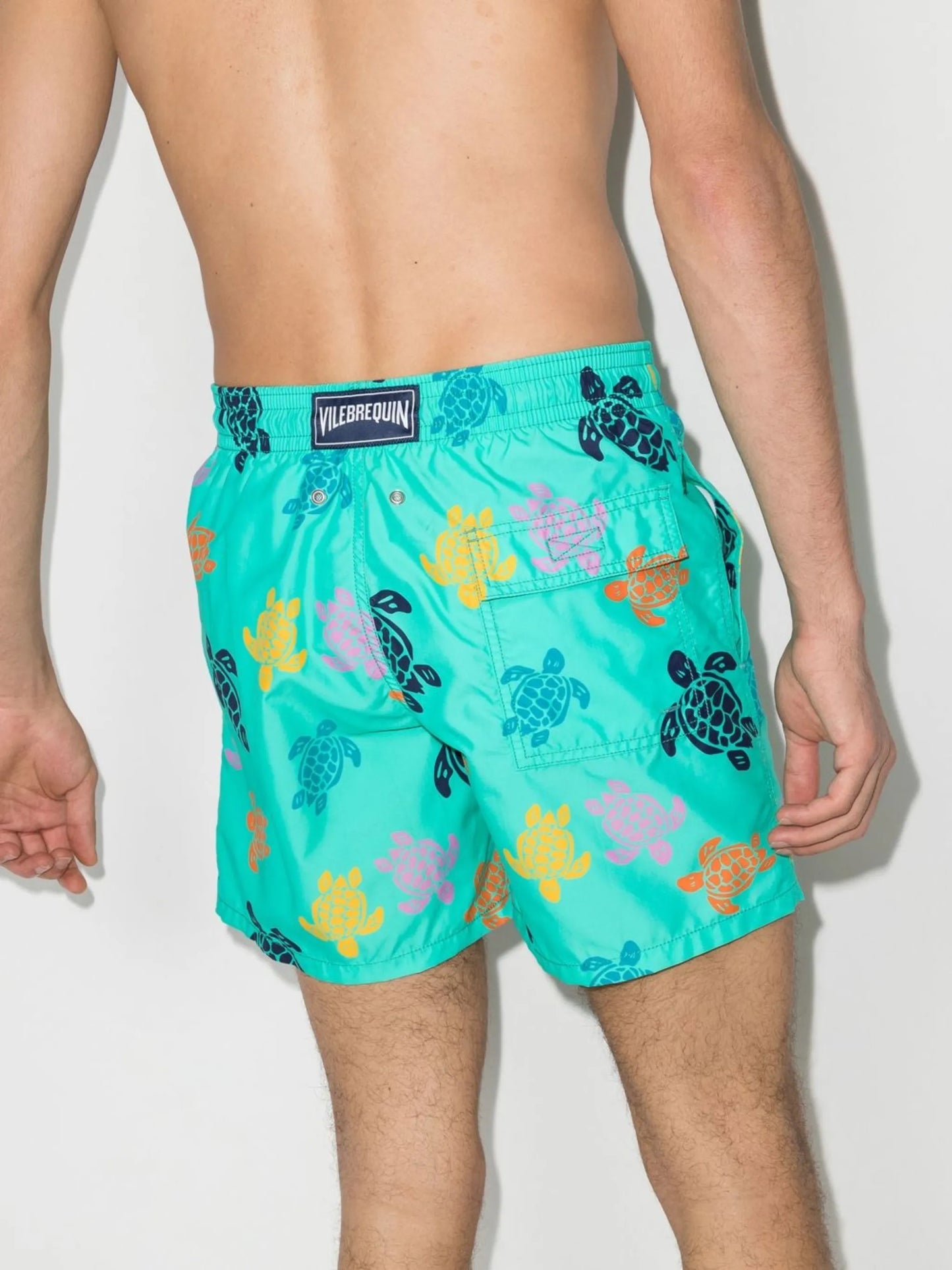 turtle-print swim shorts