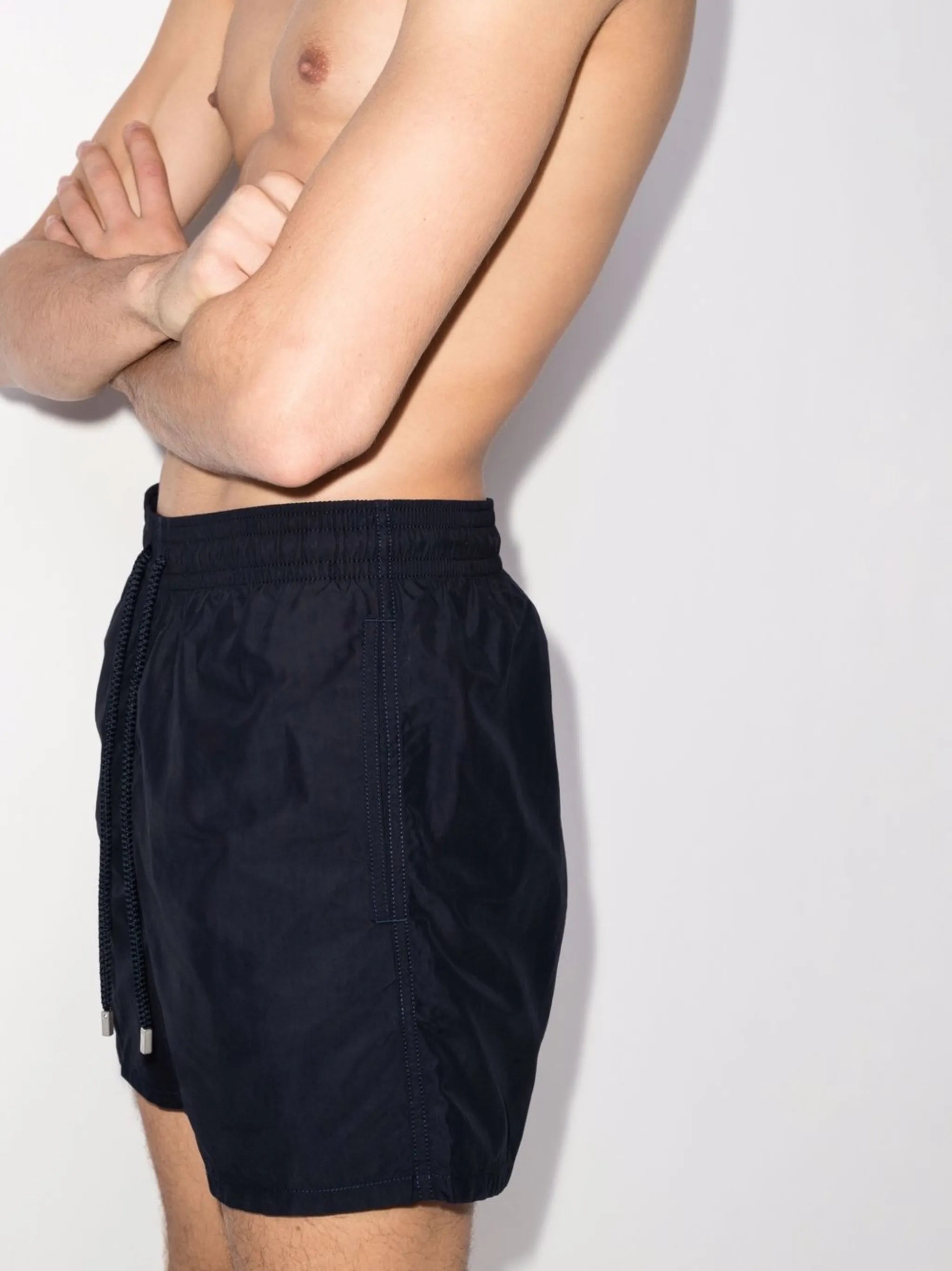 logo-patch drawstring swim shorts