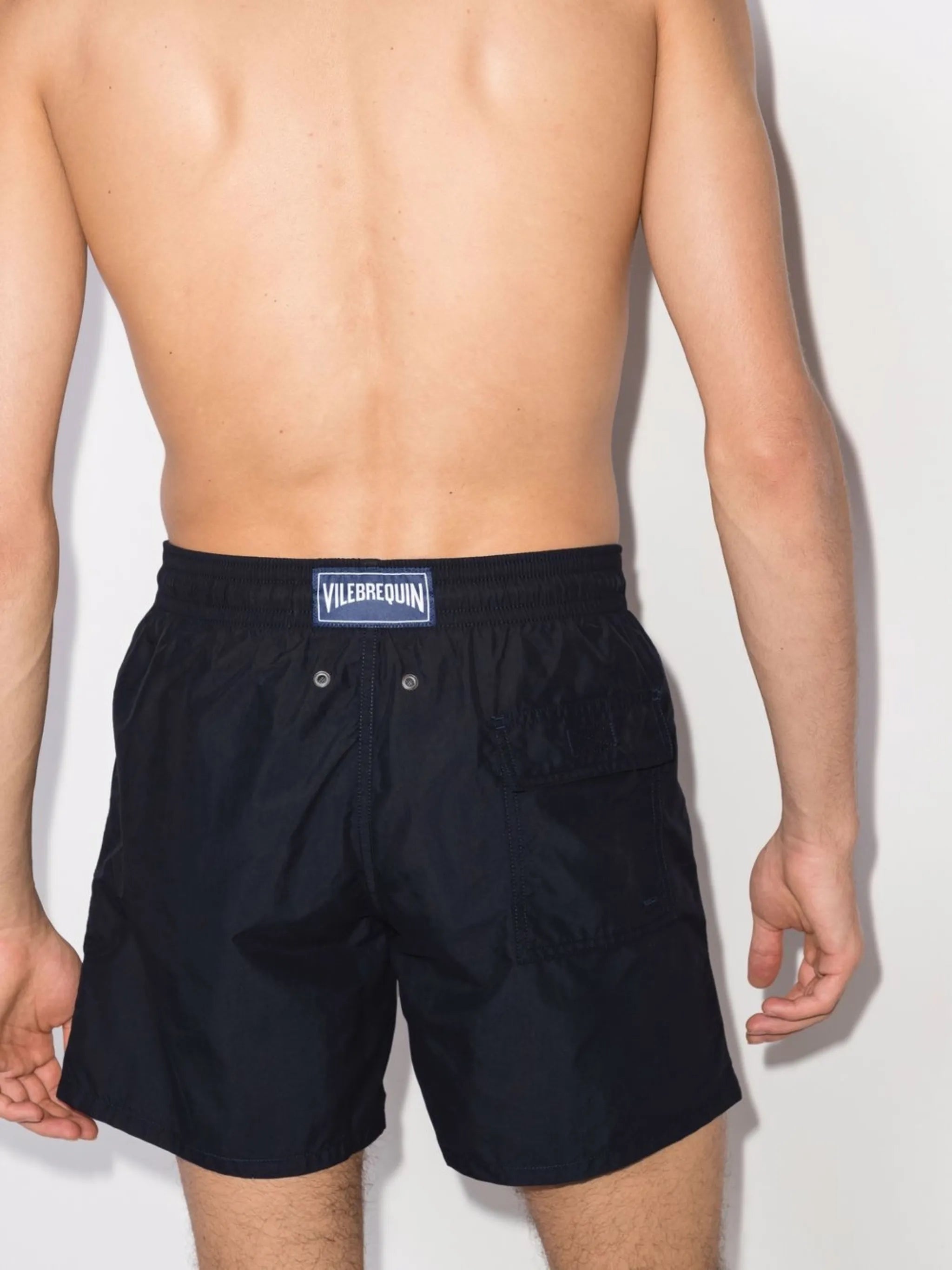 logo-patch drawstring swim shorts