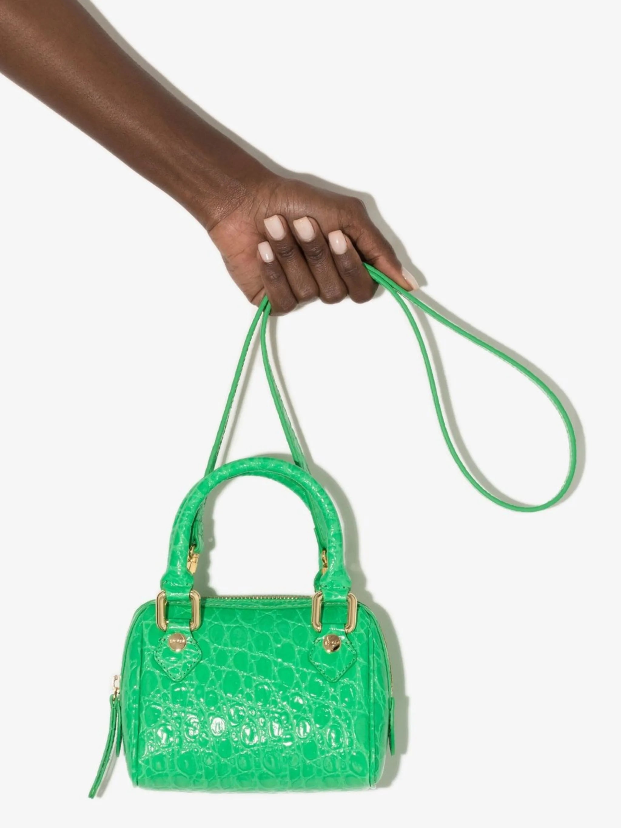 Dora crocodile-effect tote bag