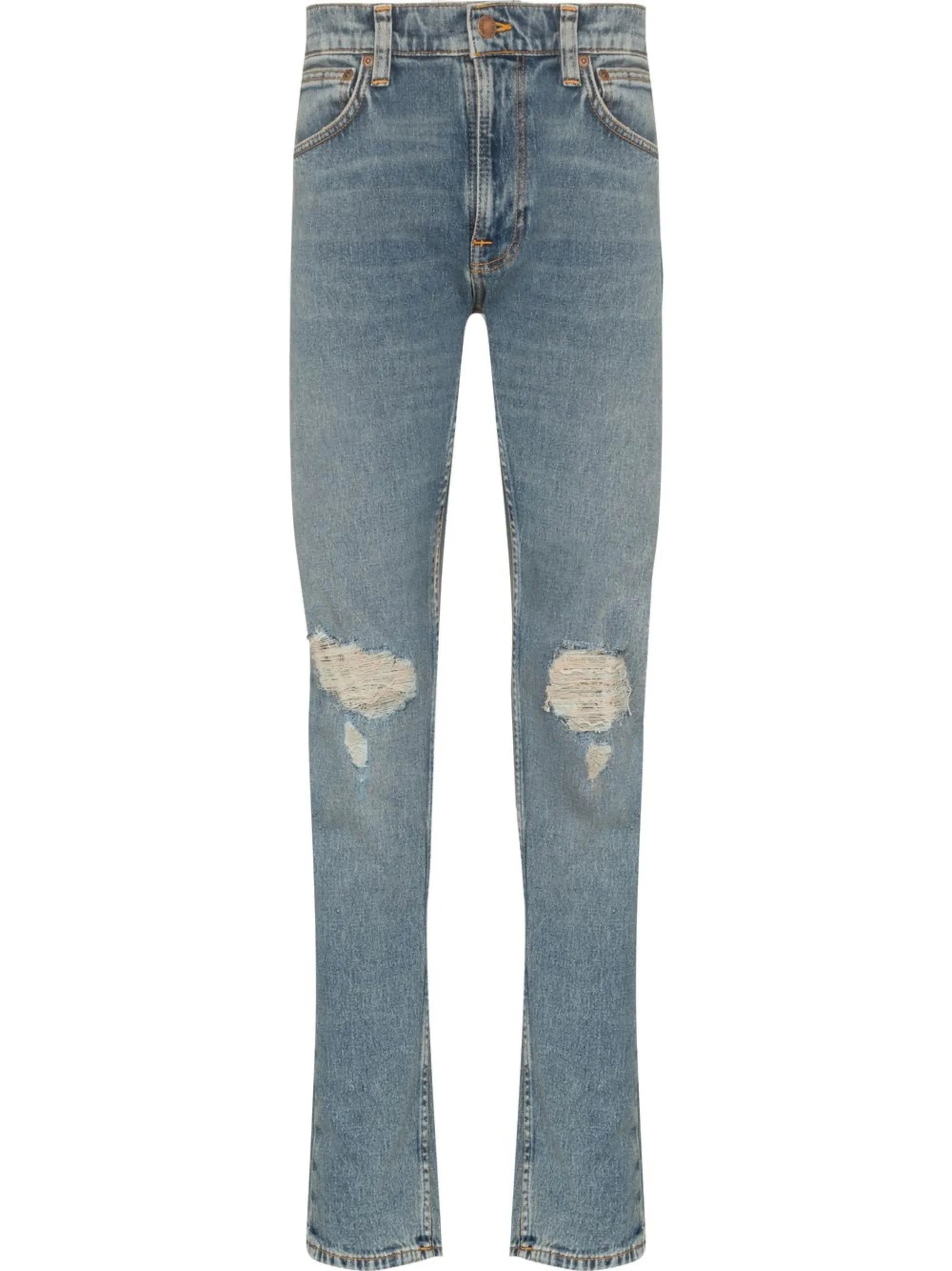 distressed-effect slim-fit jeans