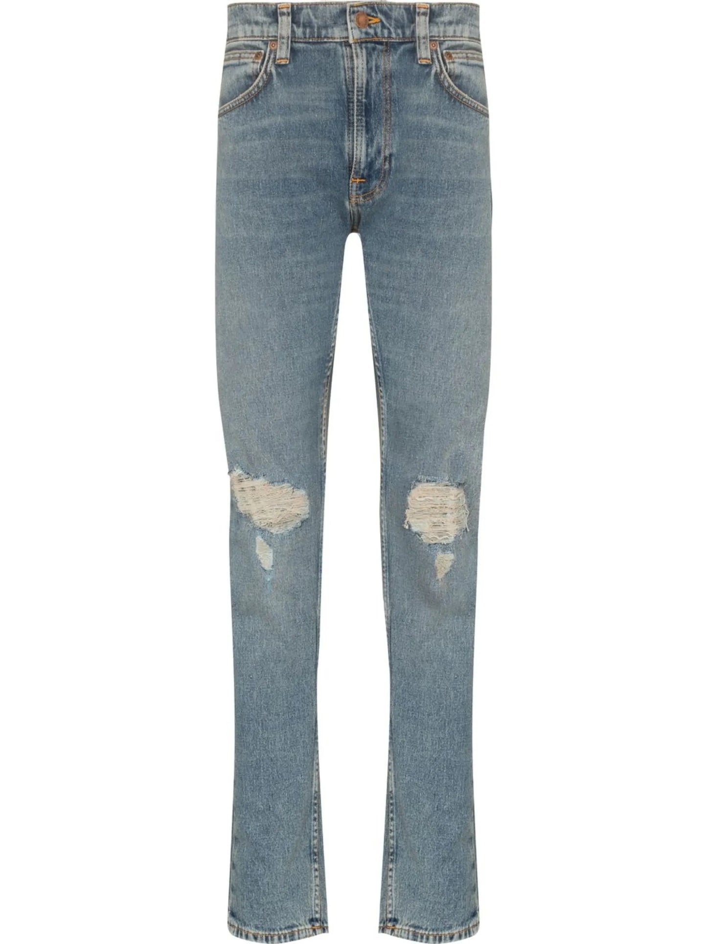 distressed-effect slim-fit jeans