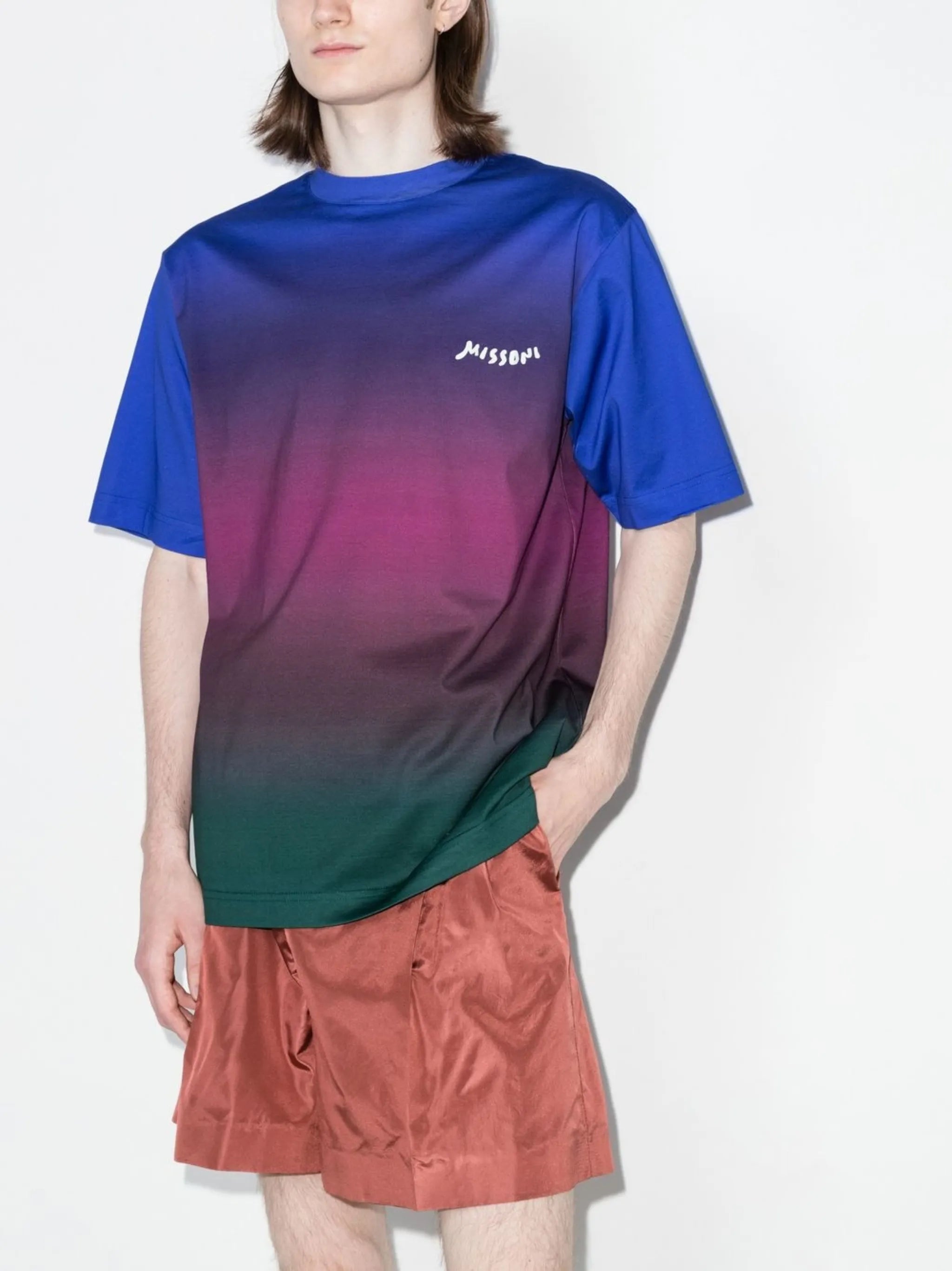 gradient-print T-shirt