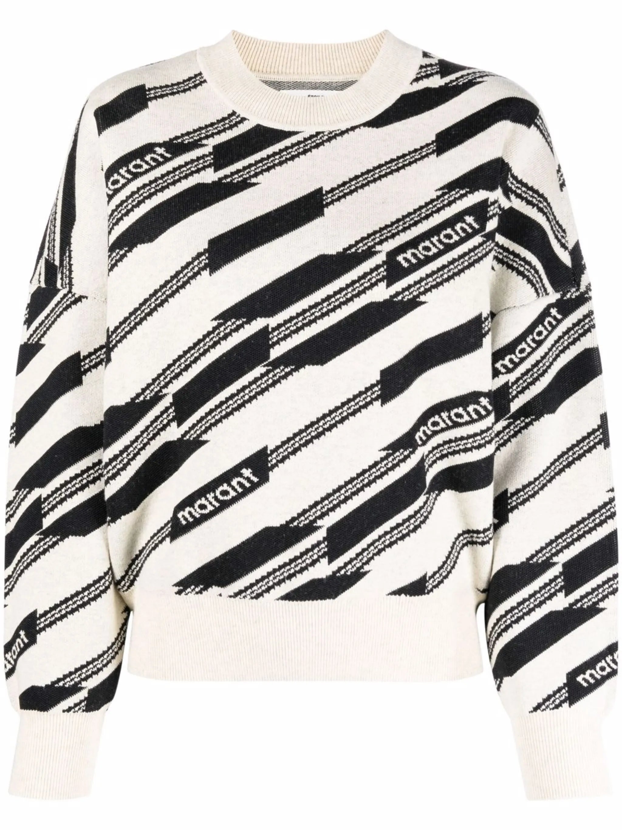 intarsia-knit long-sleeve jumper