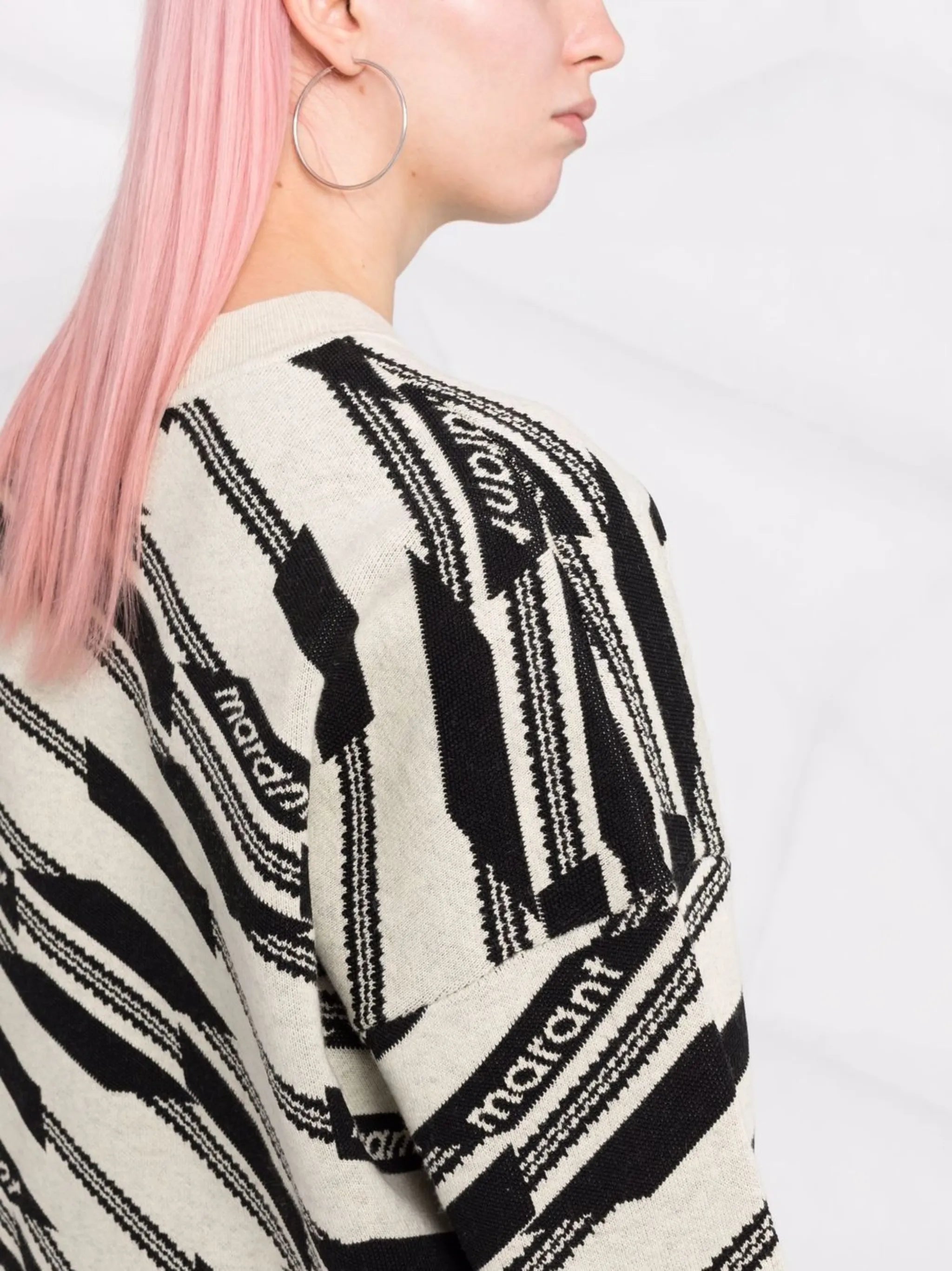 intarsia-knit long-sleeve jumper