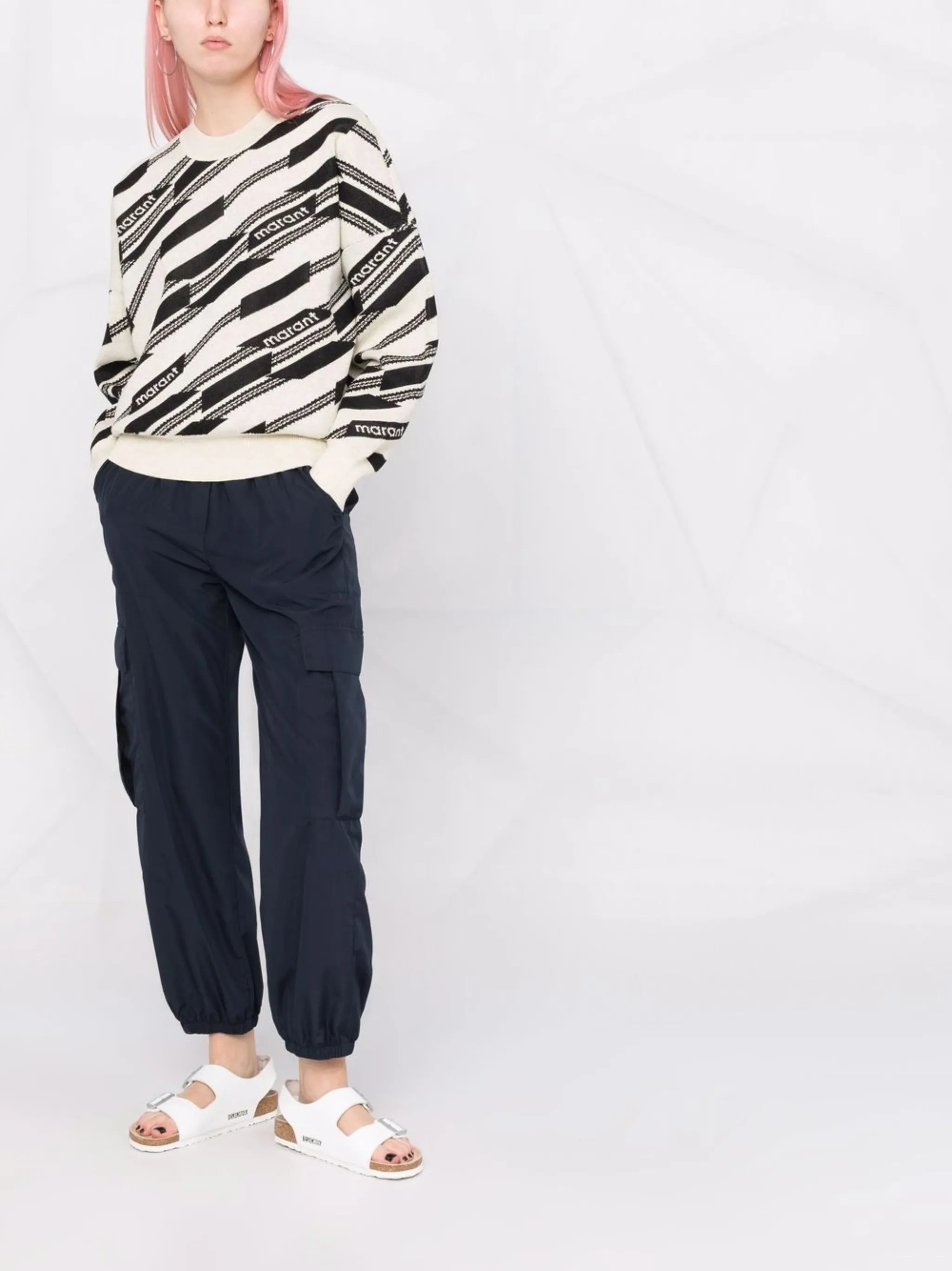 intarsia-knit long-sleeve jumper