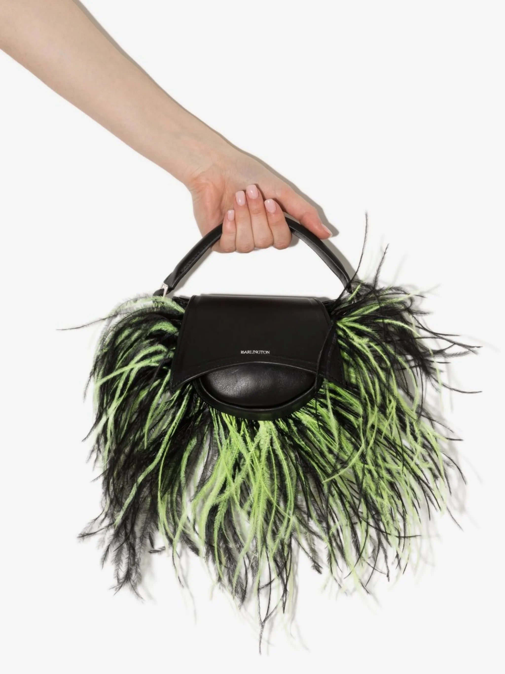 Sid feather-trim mini bag