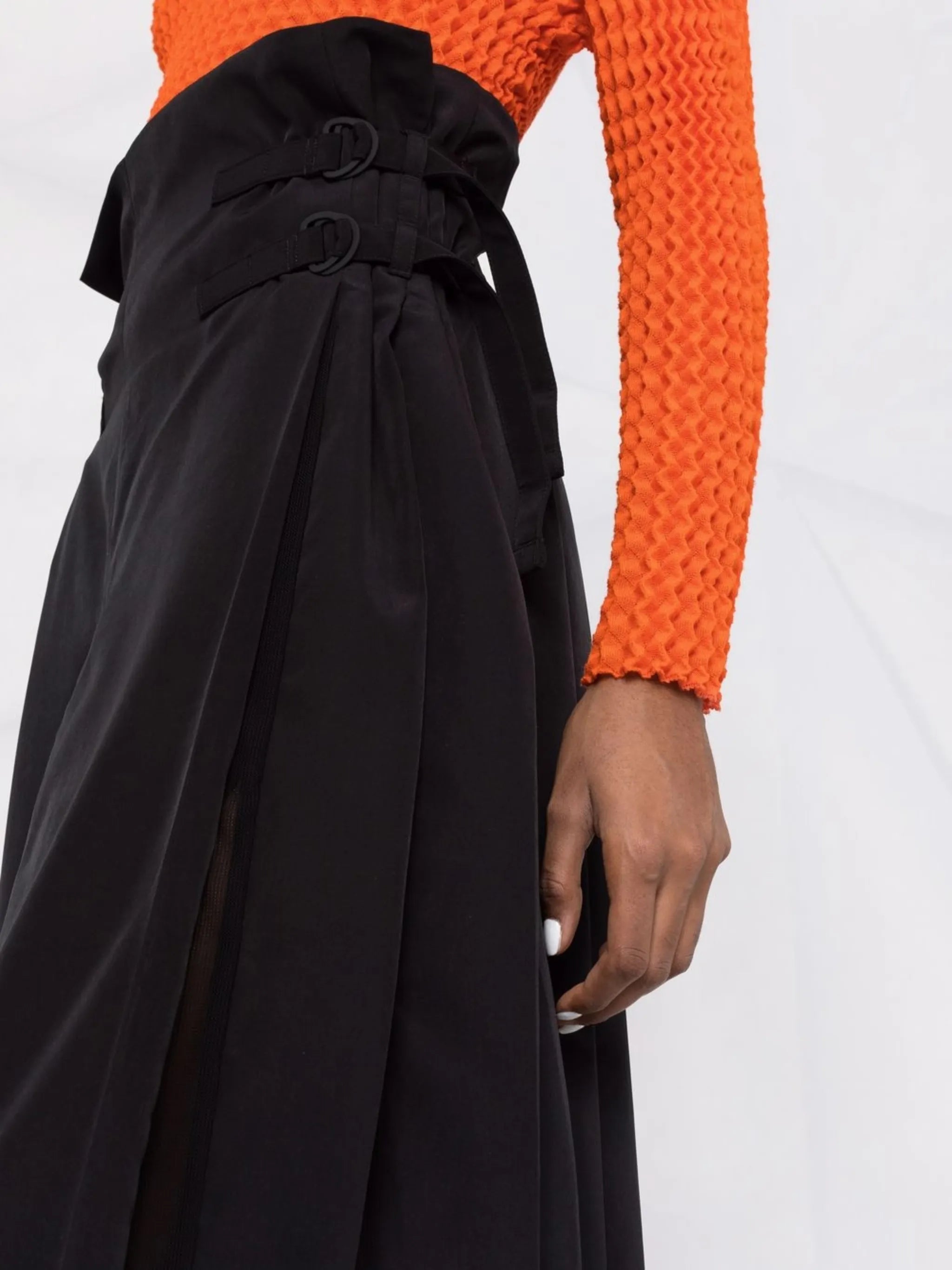 3-stripes floor length skirt