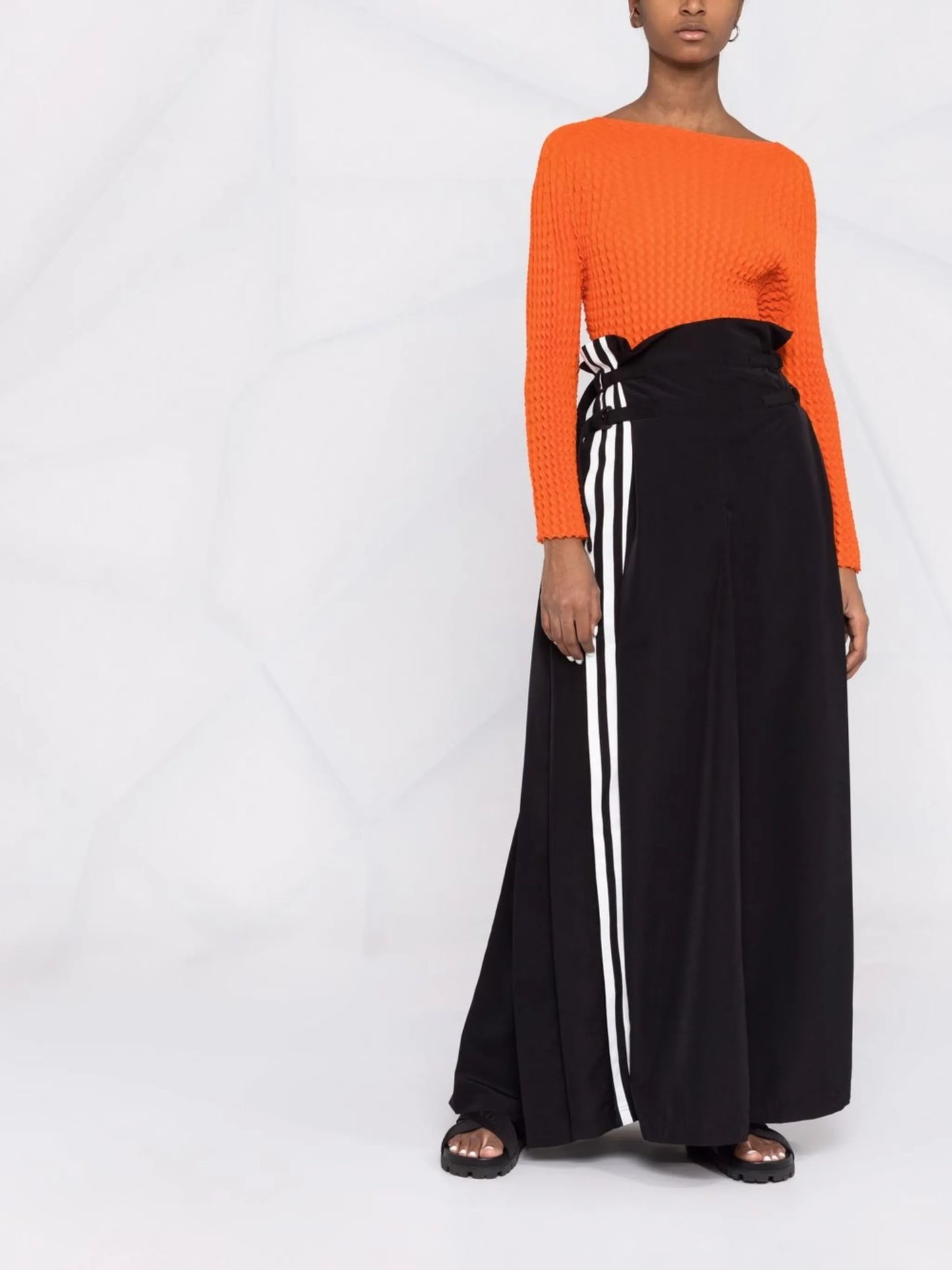 3-stripes floor length skirt
