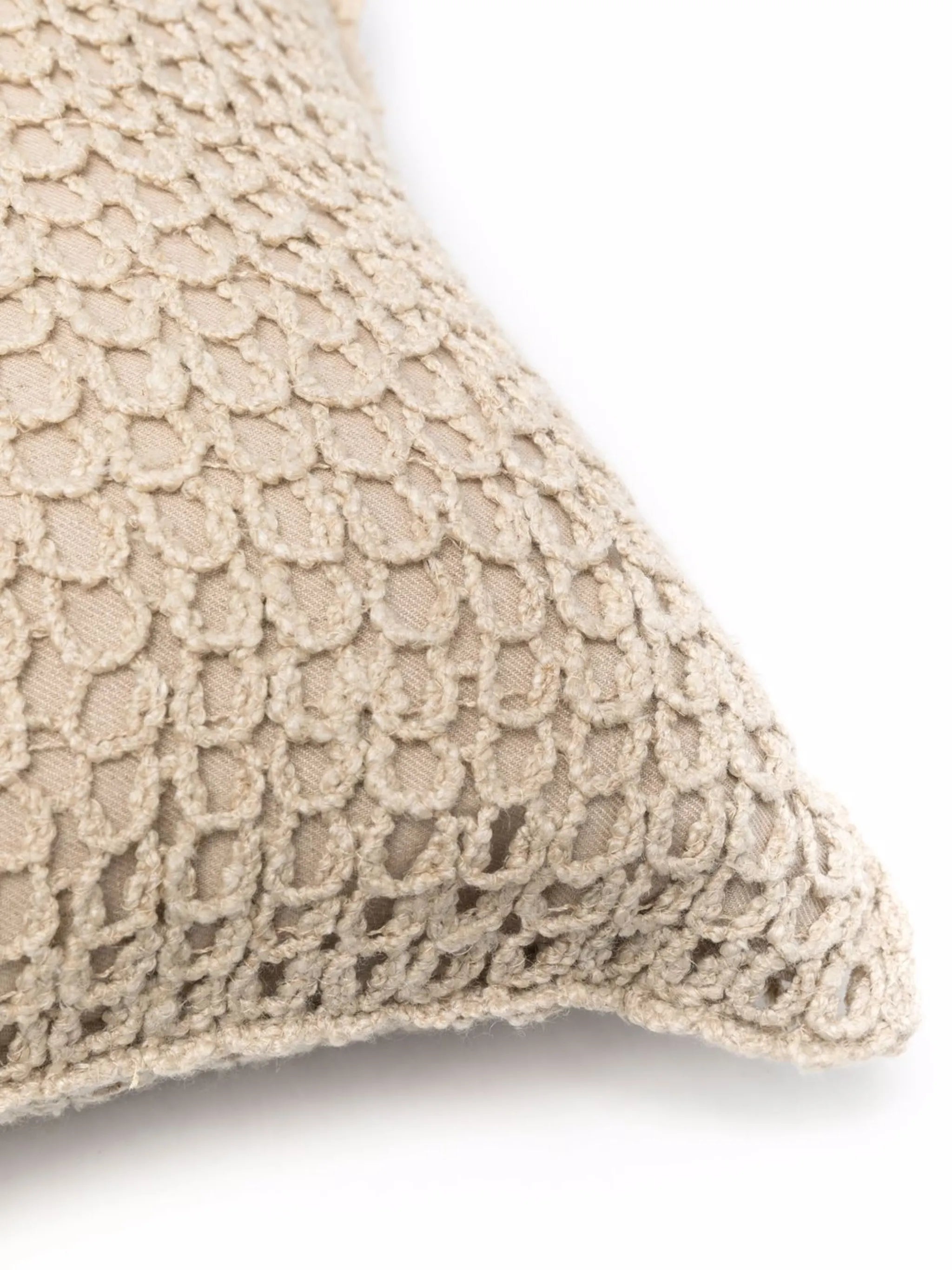 pointelle-knit rectangle cushion