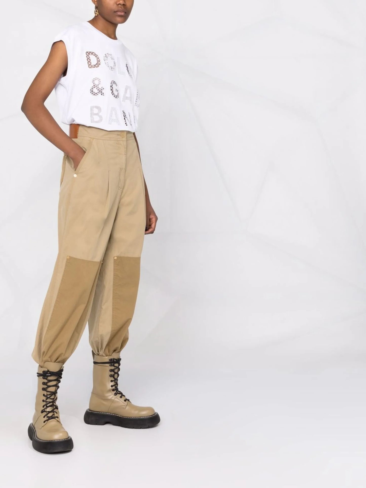 logo cut-out T-shirt
