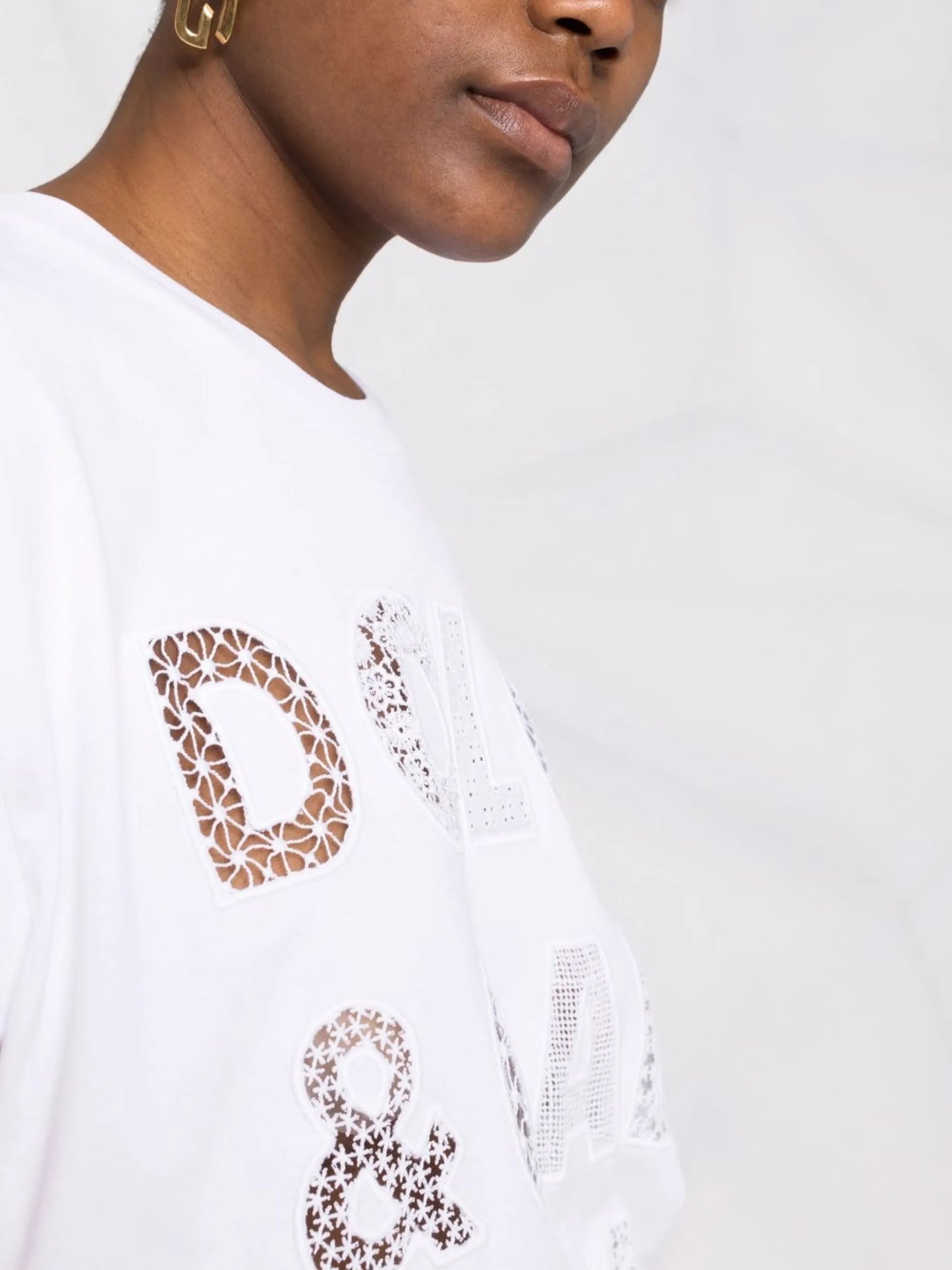 logo cut-out T-shirt