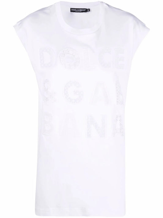 logo cut-out T-shirt