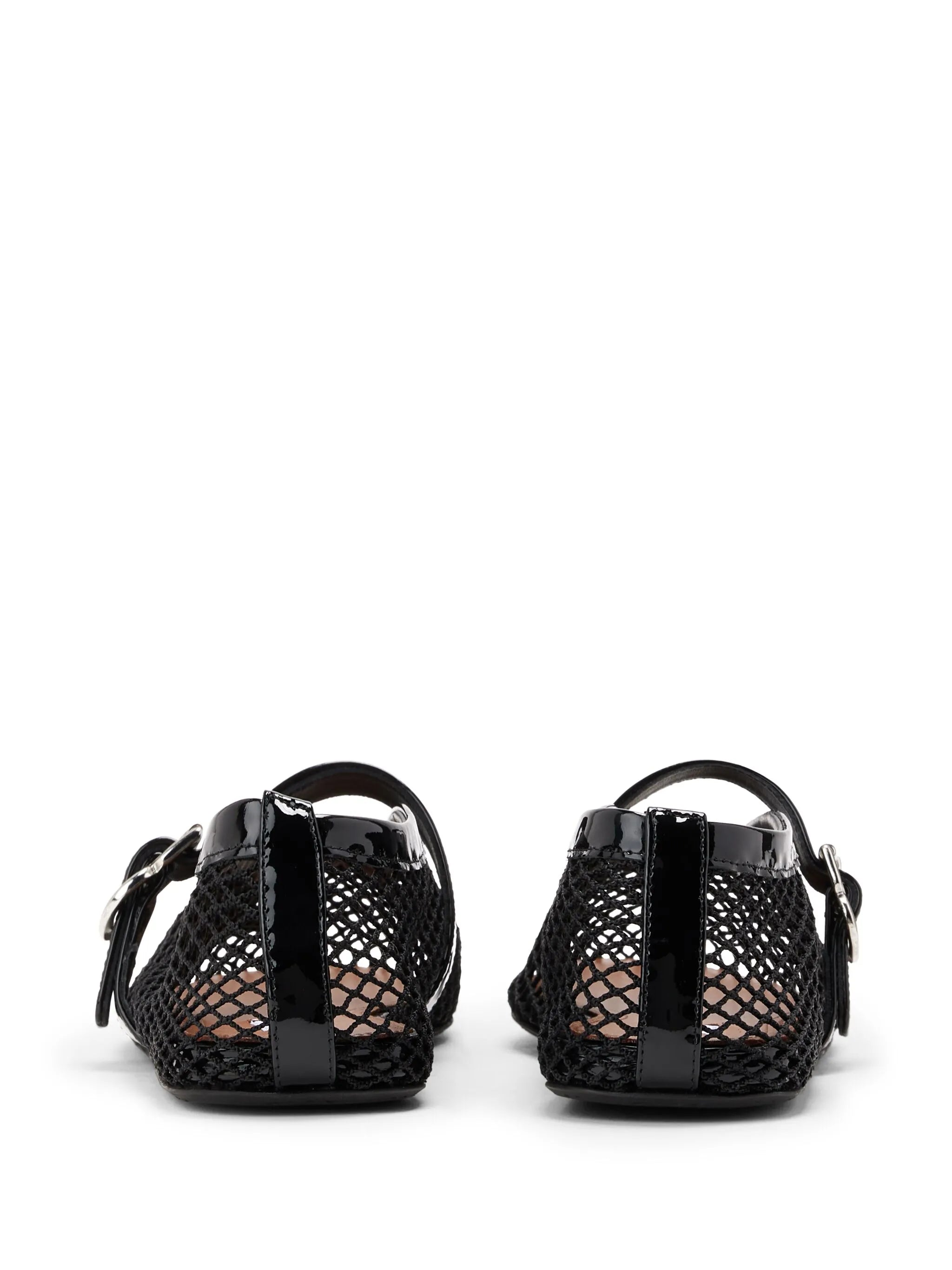 fishnet ballerina flats