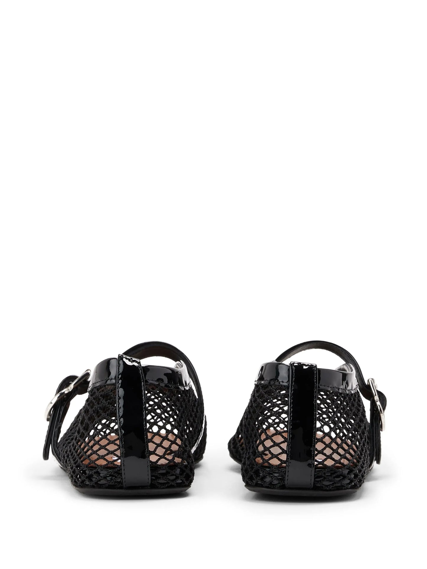 fishnet ballerina flats