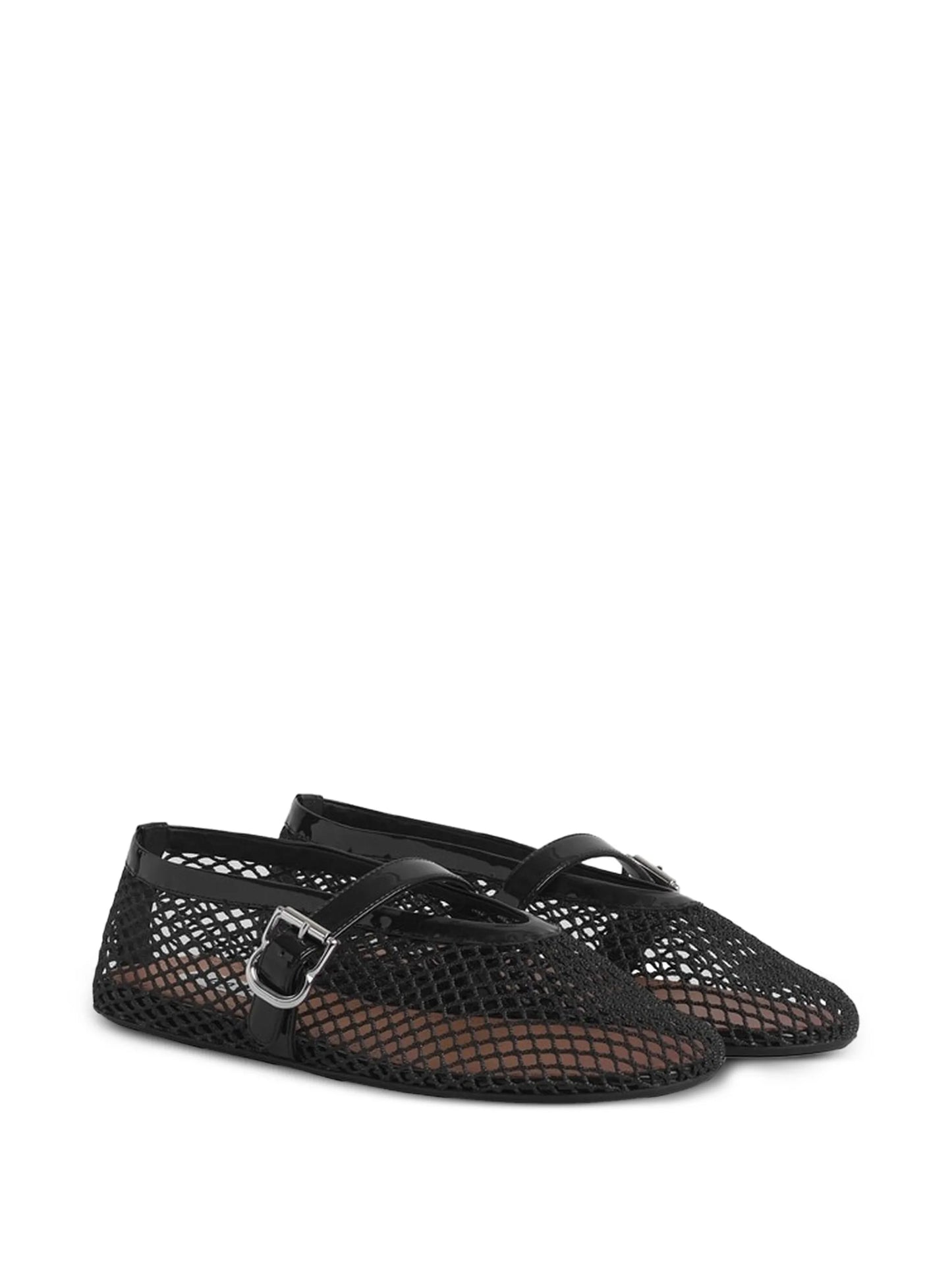 fishnet ballet flats