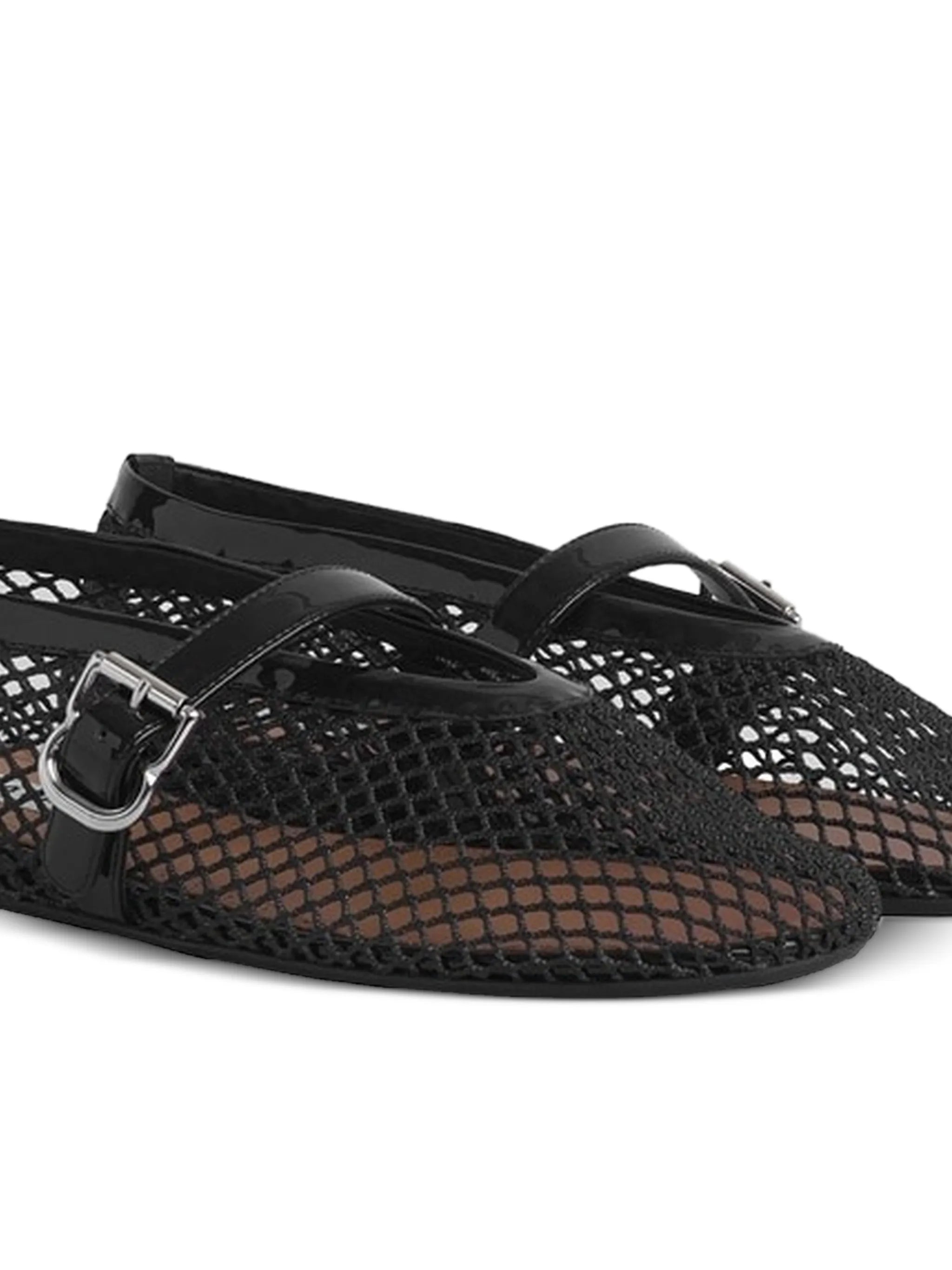 fishnet ballet flats
