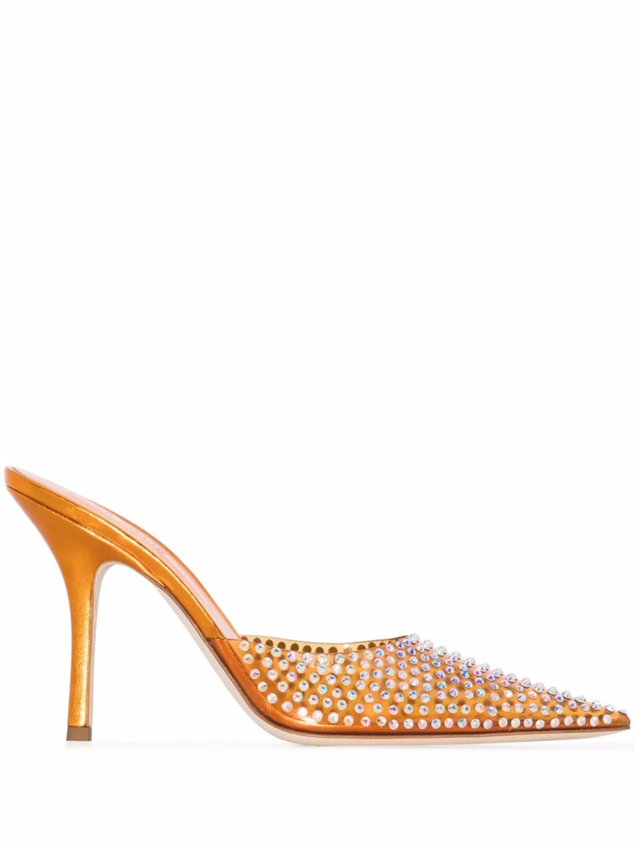 95mm Hollywood crystal-embellished pumps