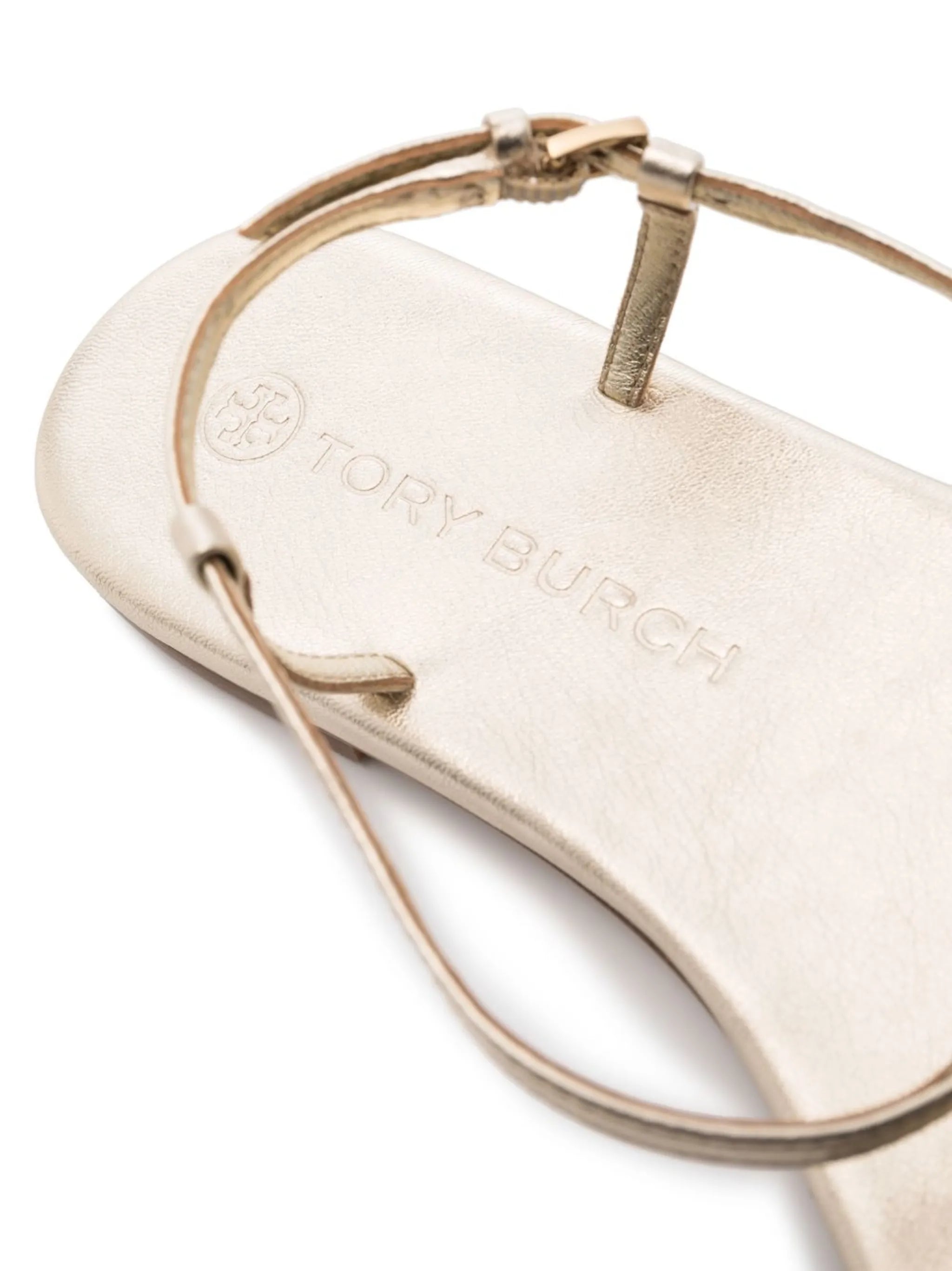logo-plaque flat sandals