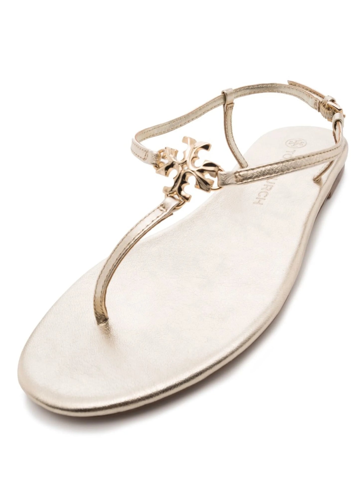 logo-plaque flat sandals