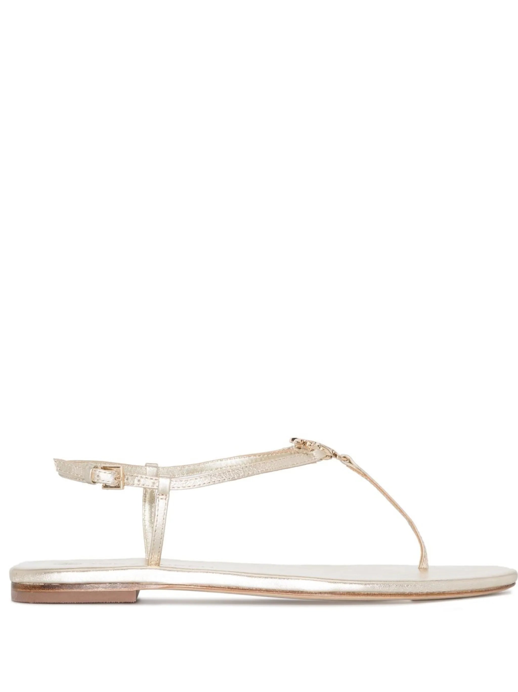 logo-plaque flat sandals