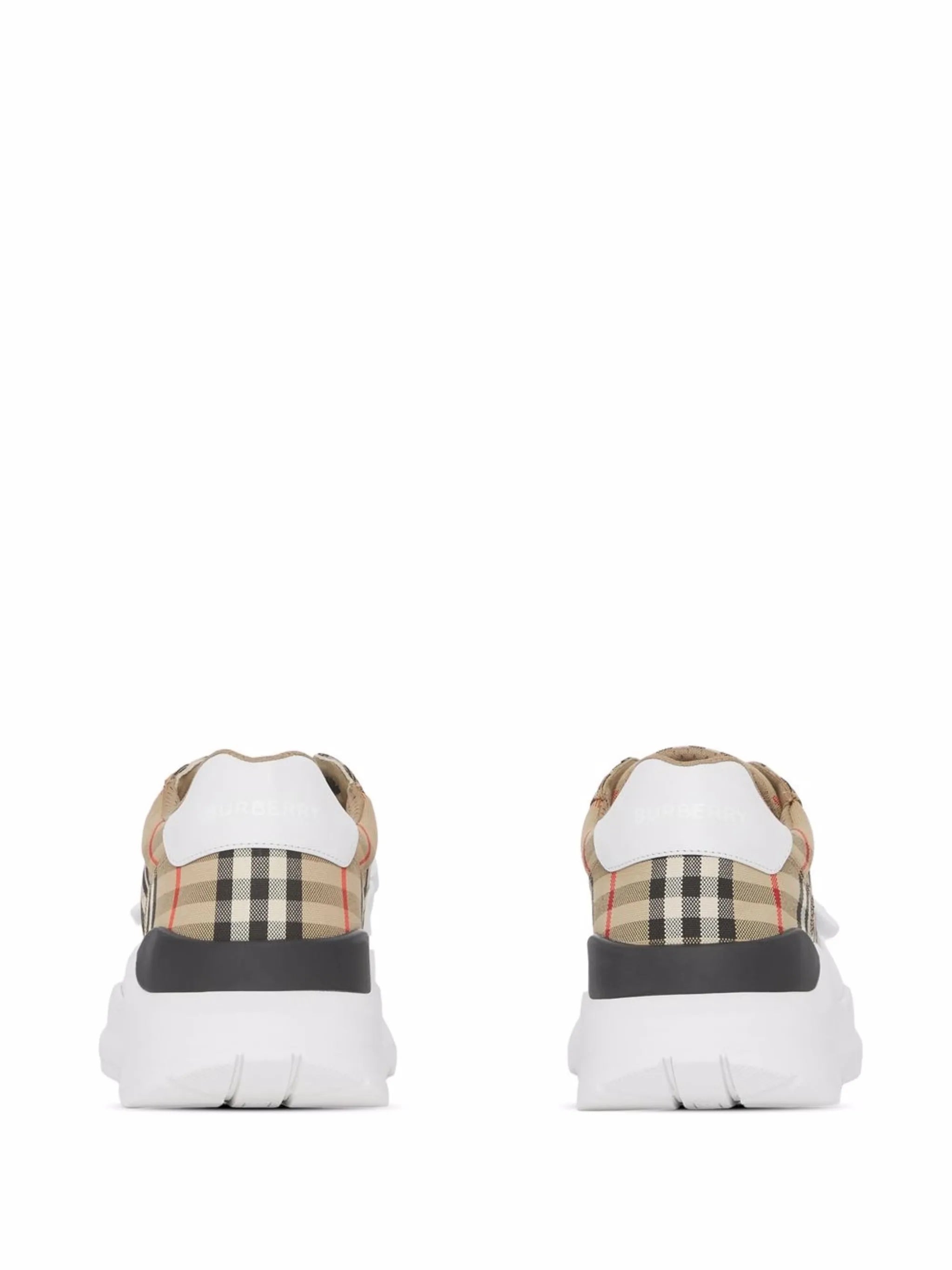 Vintage Check-pattern touch-strap sneakers