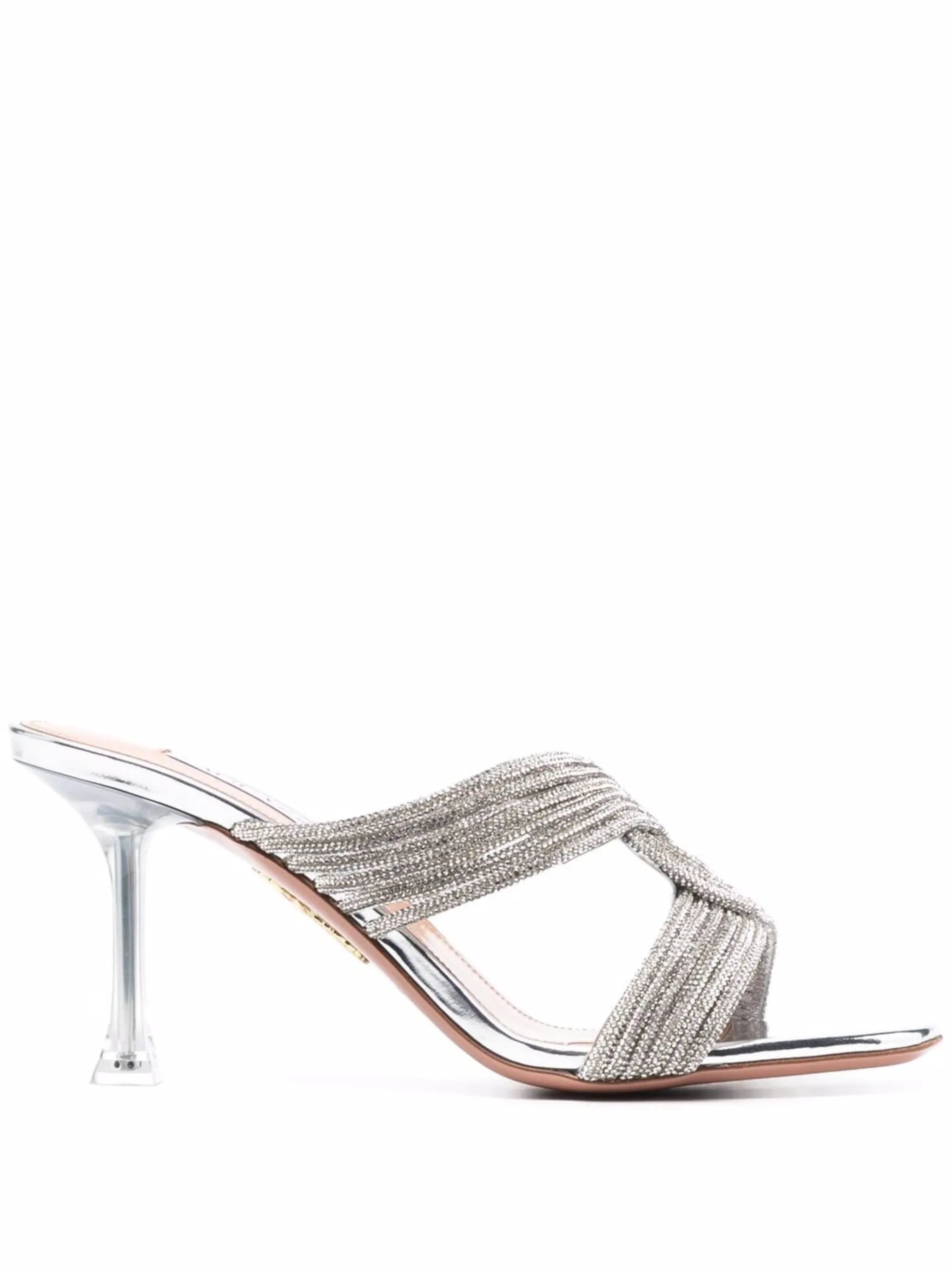 woven-detail high-heel sandals