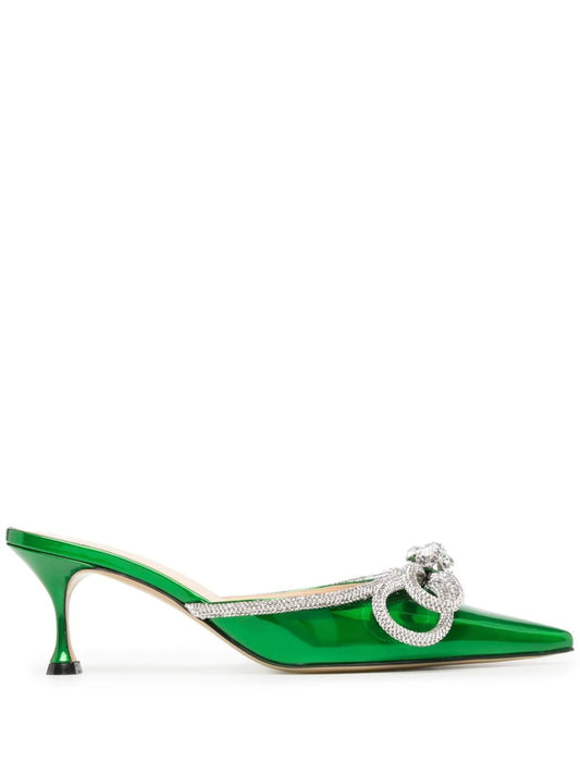 bow-detail pointed 75mm pumps