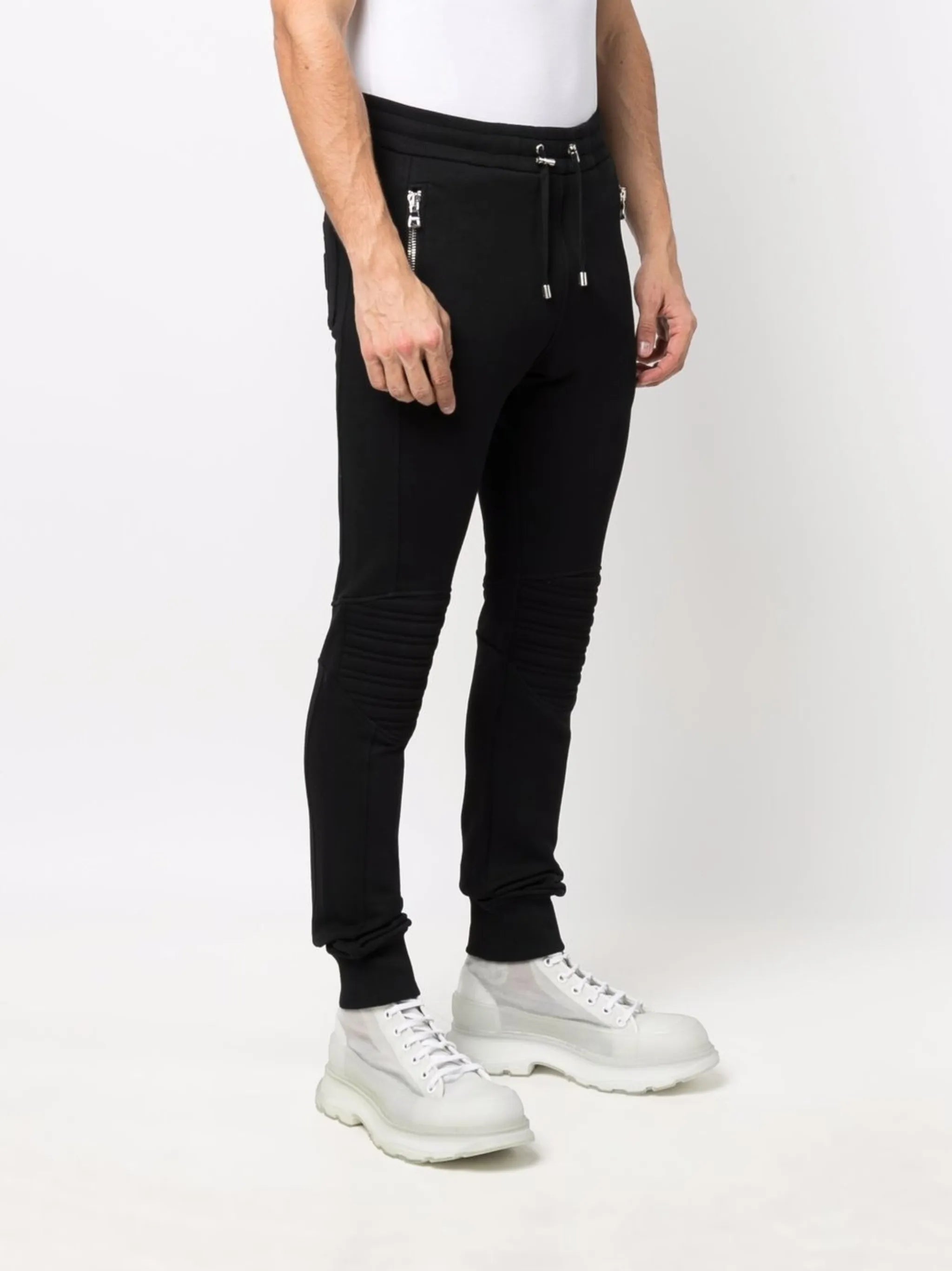 embossed logo track pants