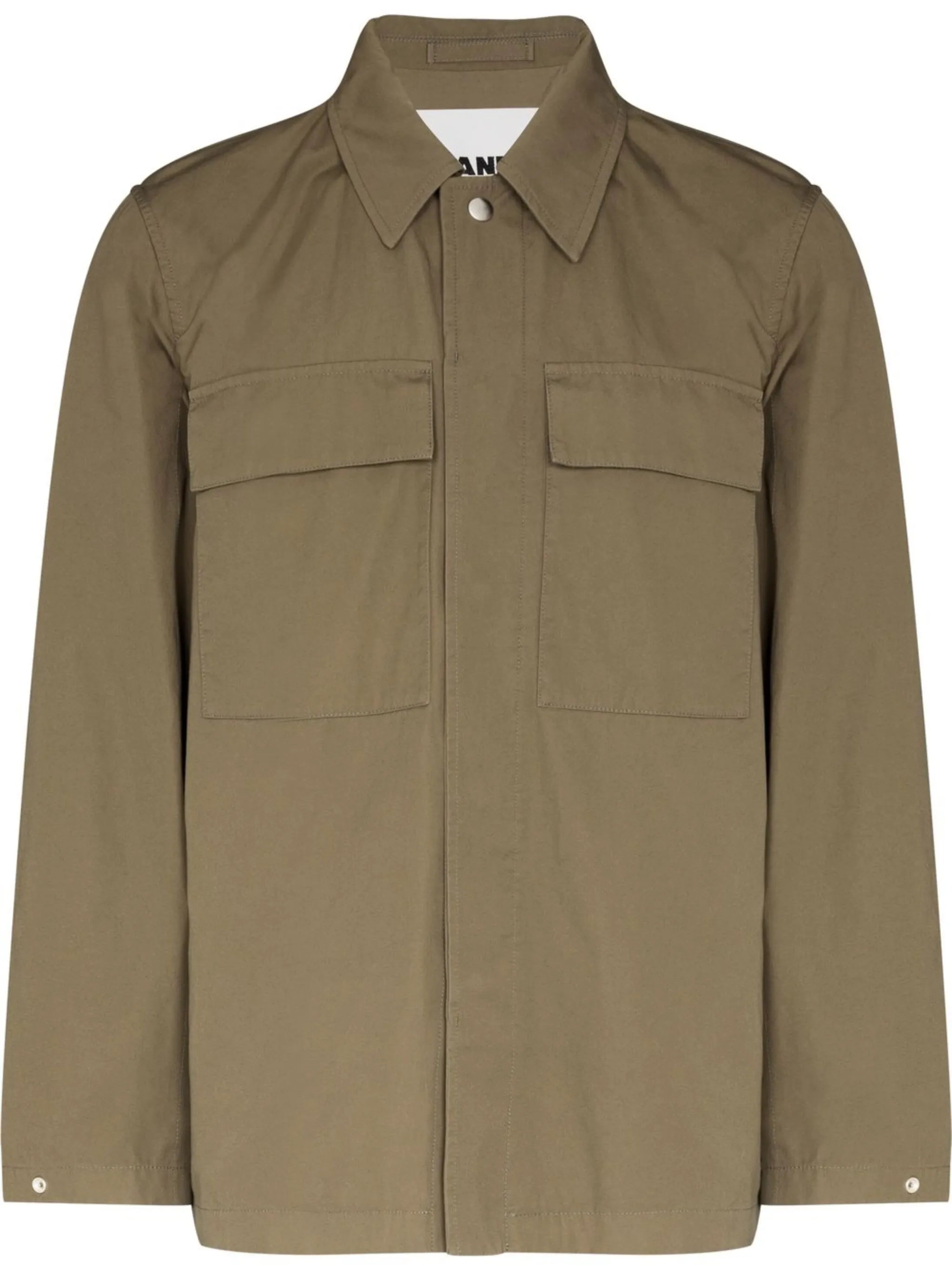 concealed-front shirt jacket